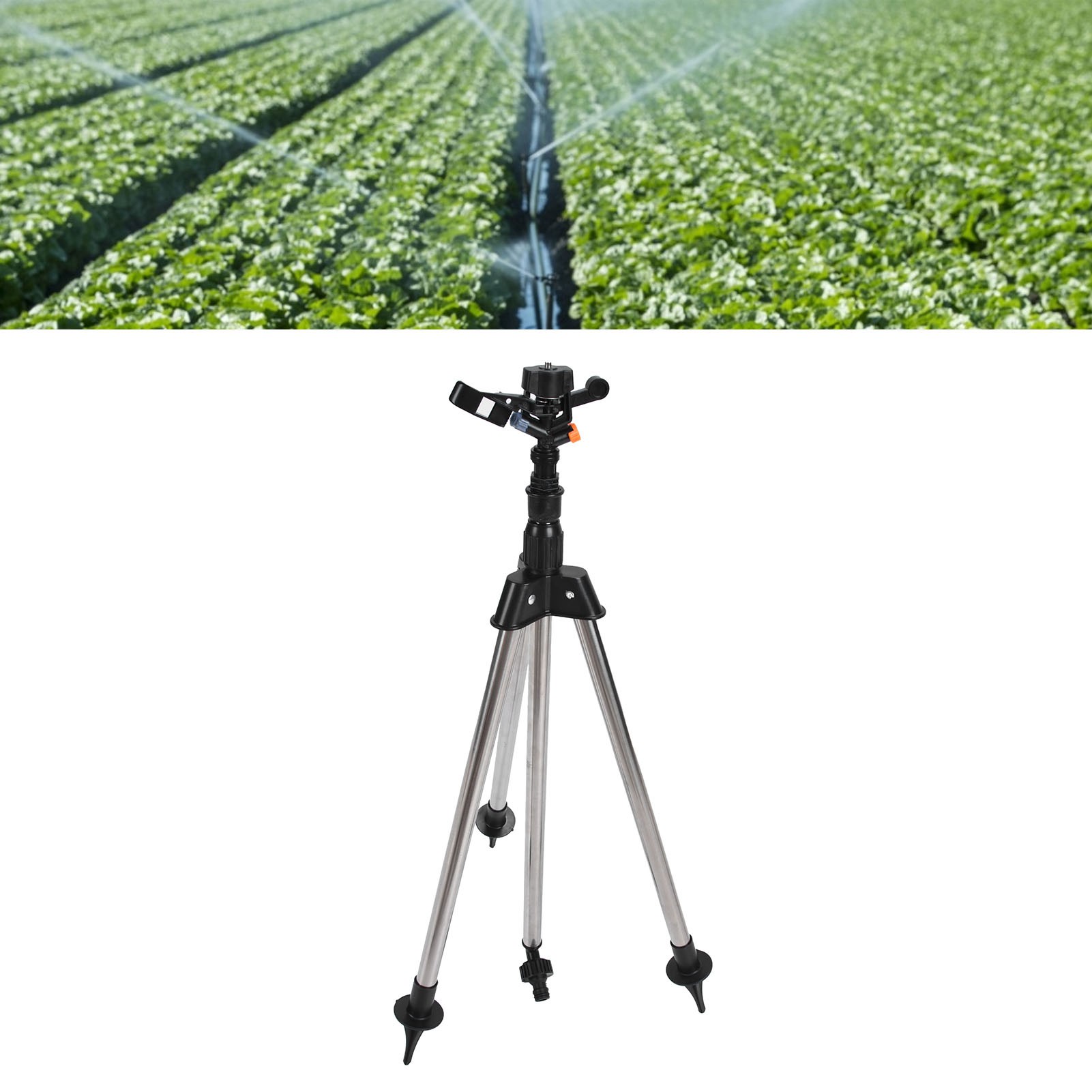 Automatisches Rasensprenger-set Mit Schwenkarm Mit G1/2 Außengewinde Und Stativ, Für Gartenbaustellen.