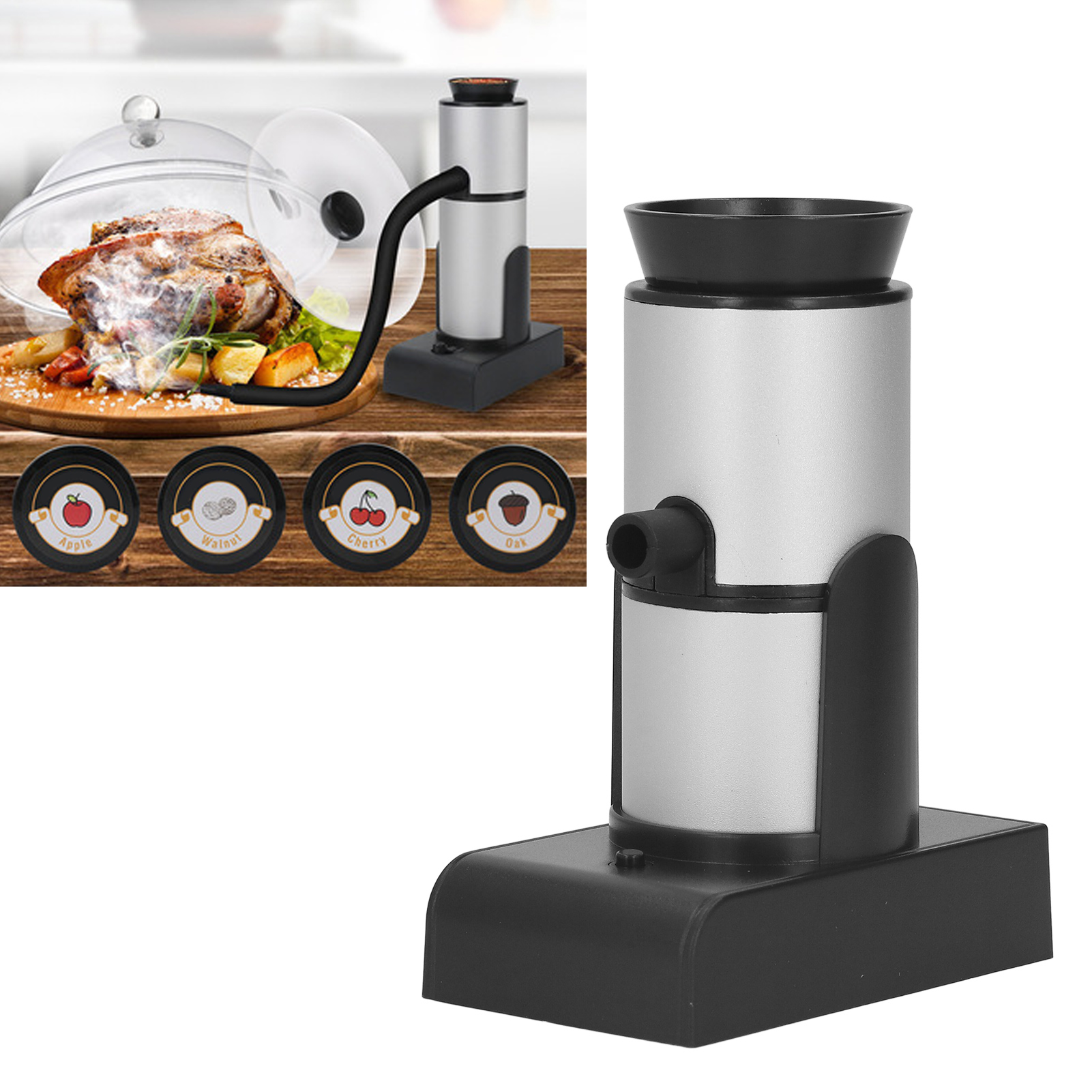 Tragbarer Räucherofen, Küchengerät, Molekularküche, Räucherofen Für Steak Und Lachs, Silber-infuser