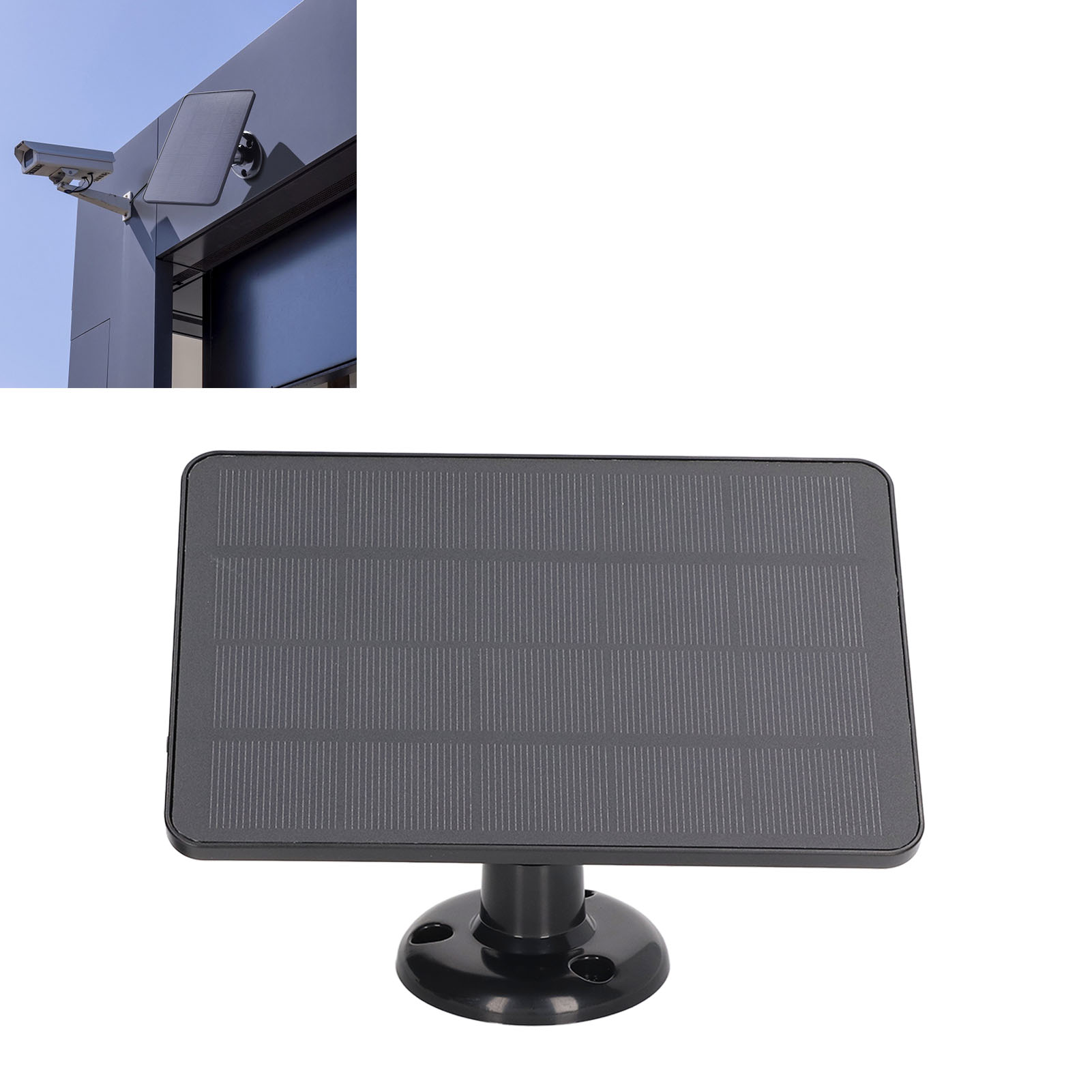 Wasserdichtes 4w 5v-solarpanel Für Den Außenbereich Mit Verstellbarer Halterung Für Überwachungskameras, Geringer Stromverbrauch, Photovoltaik-panel Für Sicherheitsüberwachung