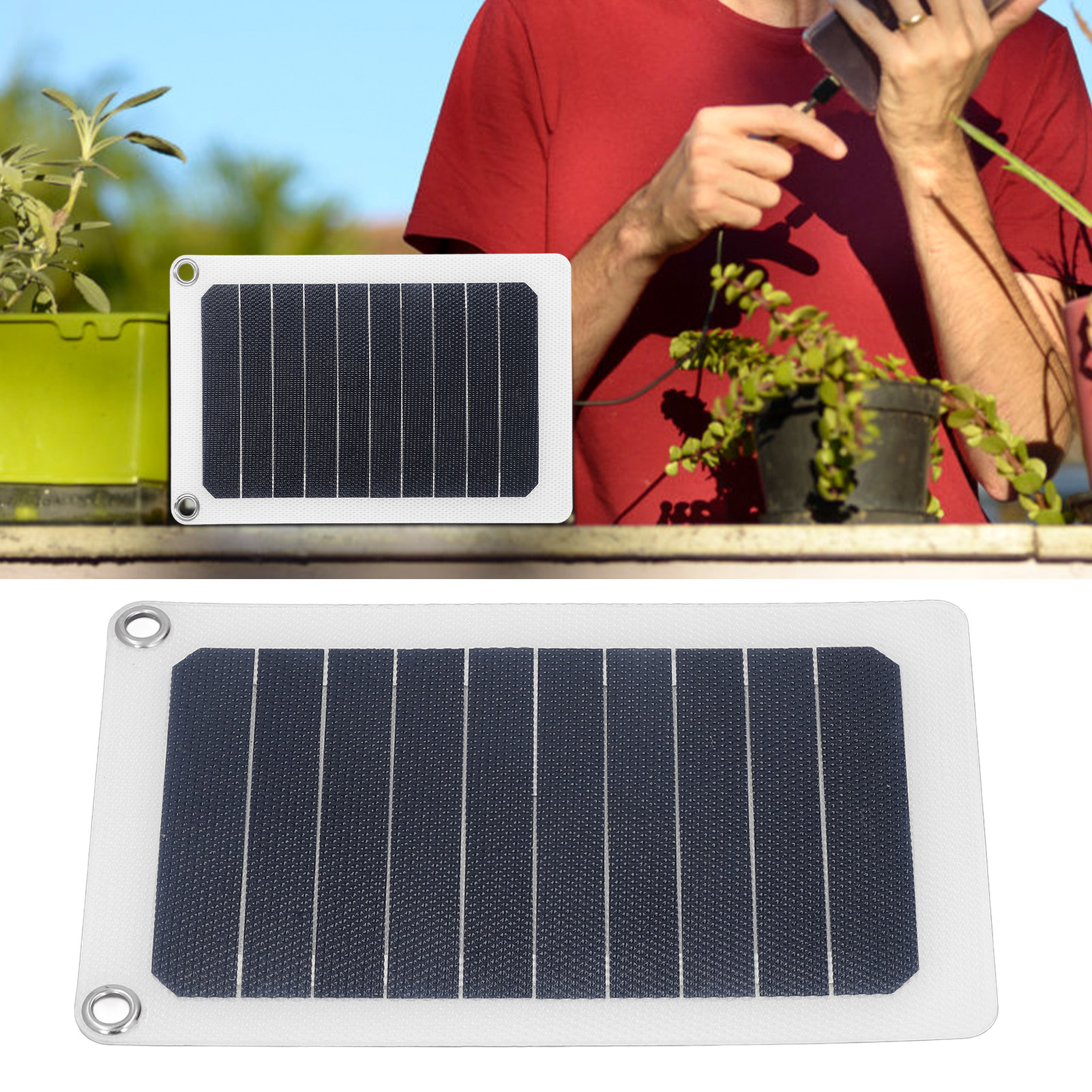 Tragbares 6-w-6-v-solarpanel, Solarstromerzeugungspanel, Photovoltaik-stromerzeugung, Outdoor-handyladegerät