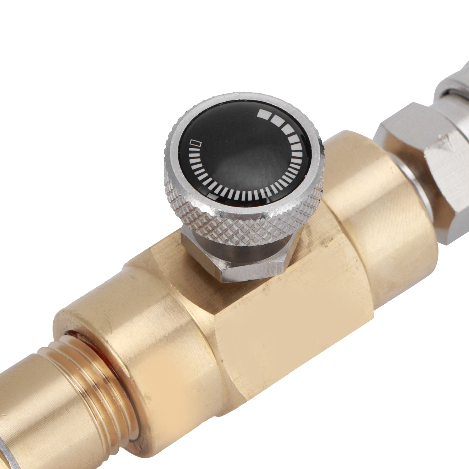 Co2-flaschenfülladapter, Cga320-messinganschluss Mit Überdruckventil, Asa 1500 Psi Manometer