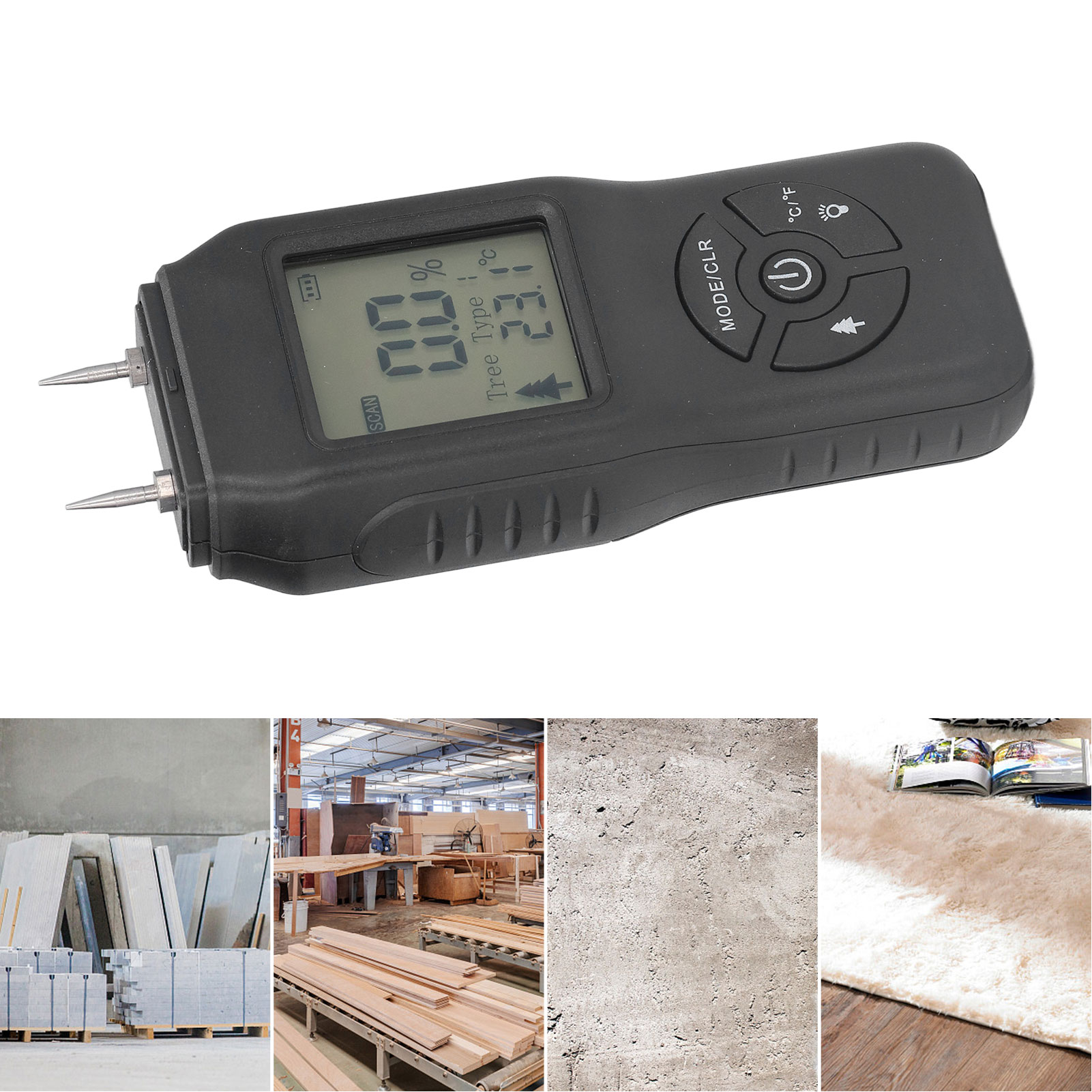 Digitales Hygrometer, Digitales Feuchtigkeitsmessgerät Für Holz, Nadellecksuchgerät