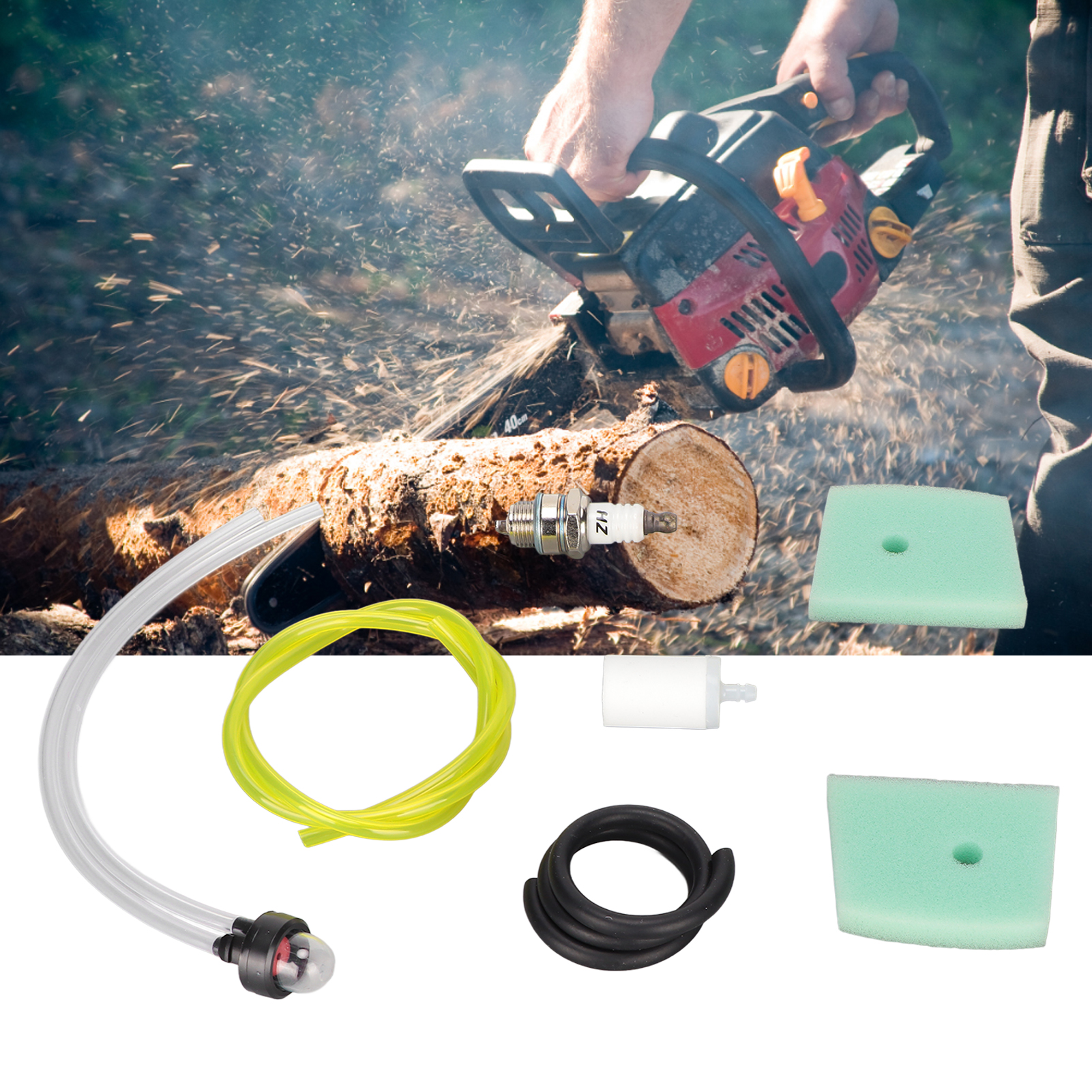 Luftfilter, Zündkerze Und Kraftstofffilter 537186301, Kompatibel Mit Der Husqvarna 123l 322c Kettensäge