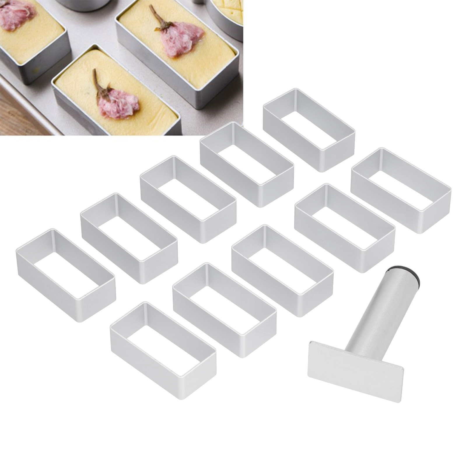 Große, Rechteckige Kuchenform Aus Edelstahl, Ideal Für Mondkuchen, Kekse, Gebäck Und Fondant. Das Perfekte Backutensil Für Die Küche.