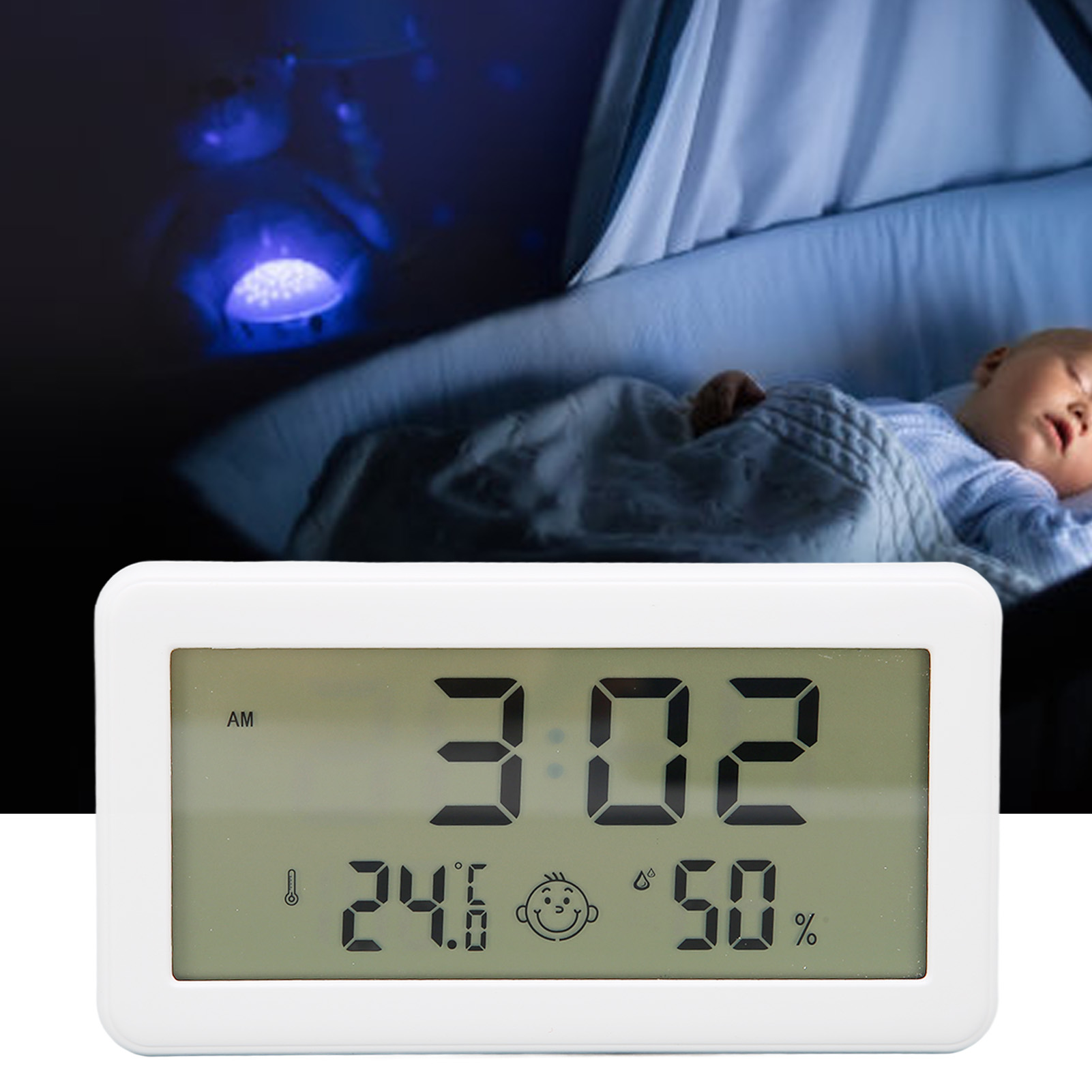 Digitales Hygrometer-thermometer 1206 Mit Lcd-bildschirm, Dehnungsmessstreifensensor Und Anzeige Für Angenehmes Raumklima
