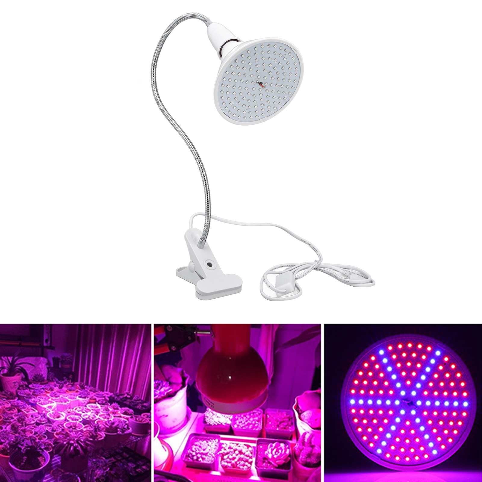 126 Leds, 8 W, Klemmleuchte Für Zimmerpflanzen, Sämlinge Und Jungpflanzen – Europäischer Standard 85–265 V