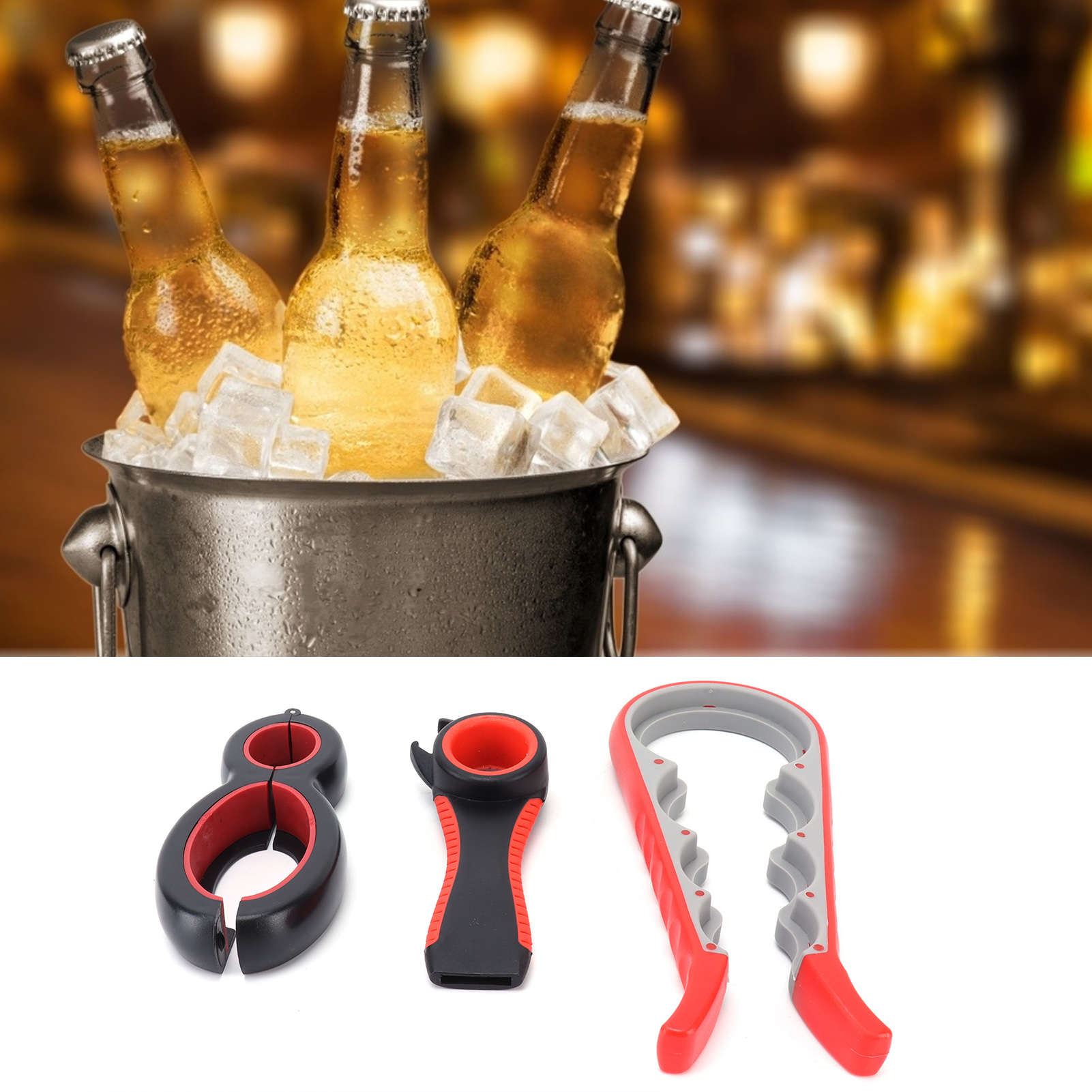 Set Aus 3 Tragbaren Und Multifunktionalen Dosenöffnern Für Flaschen, Gläser Und Dosendeckel (restaurant).