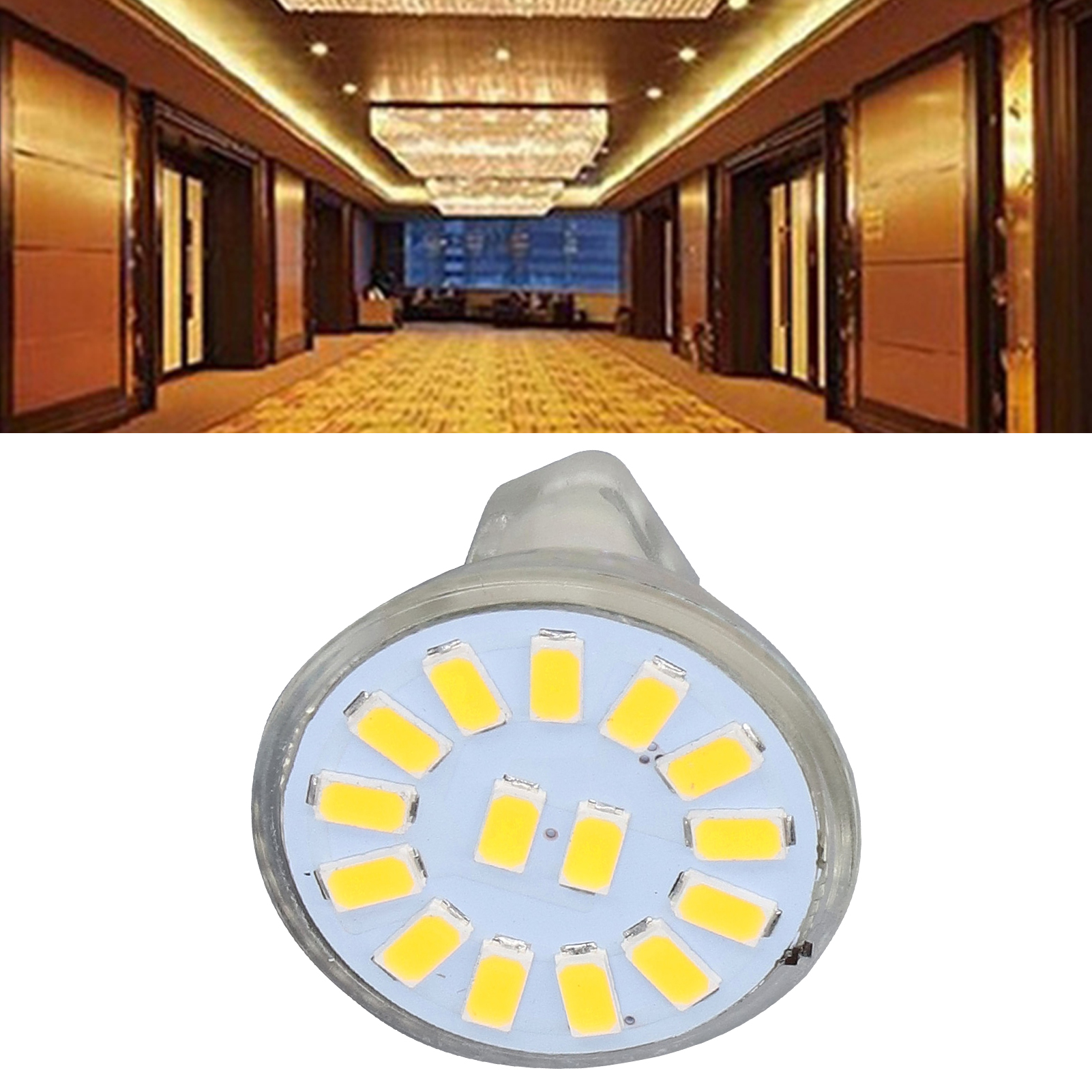 Mr11 5w 15led 500lm Led-lampe, Doppelstiftsockel, Einbaustrahler, Schienenbeleuchtung, Gartenbeleuchtung, 4er-pack / Warmweiß