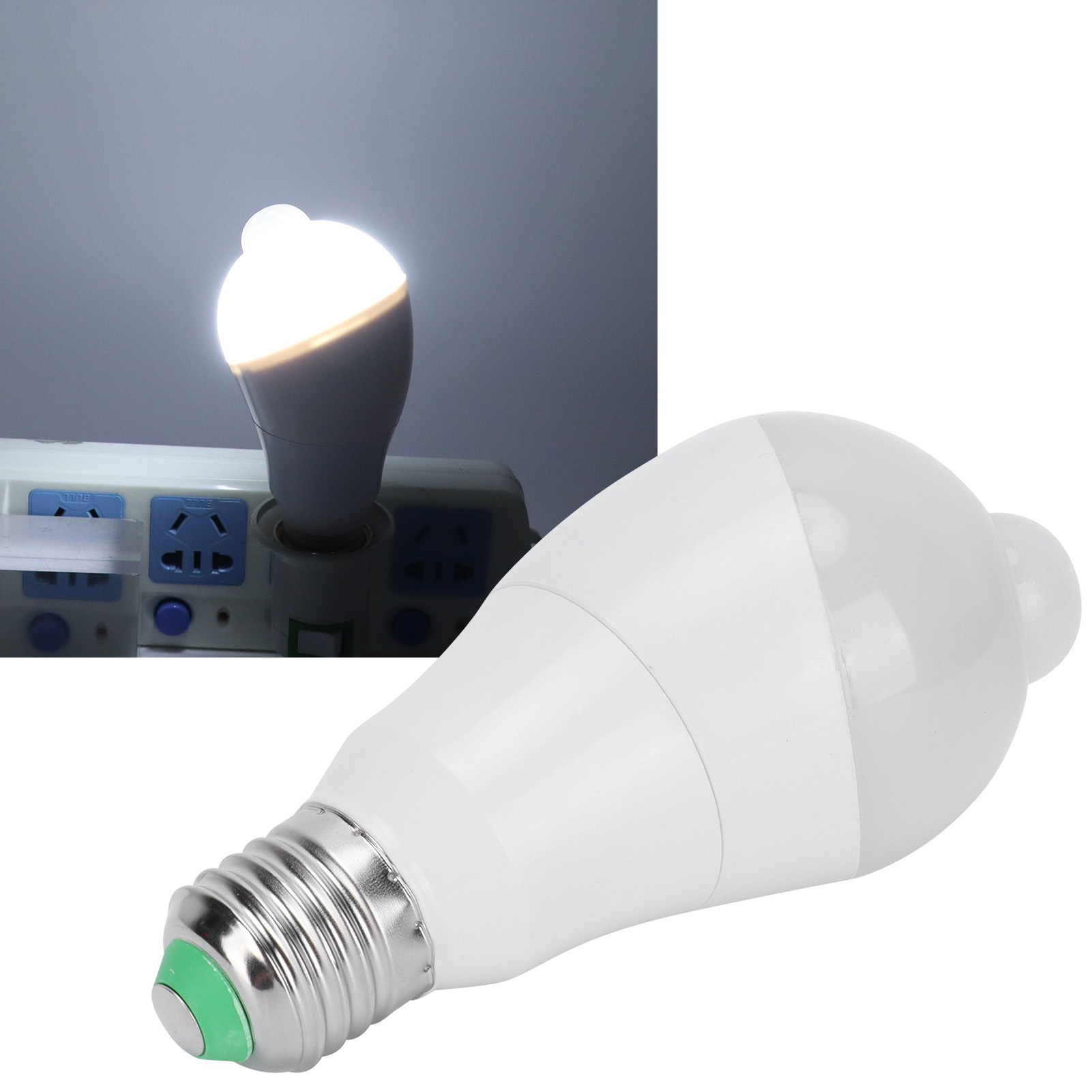 E27 Led-lampe Mit Bewegungsmelder, 7 W, Induktion, Für Flur Oder Balkon, 85–265 V, Reinweißes Licht