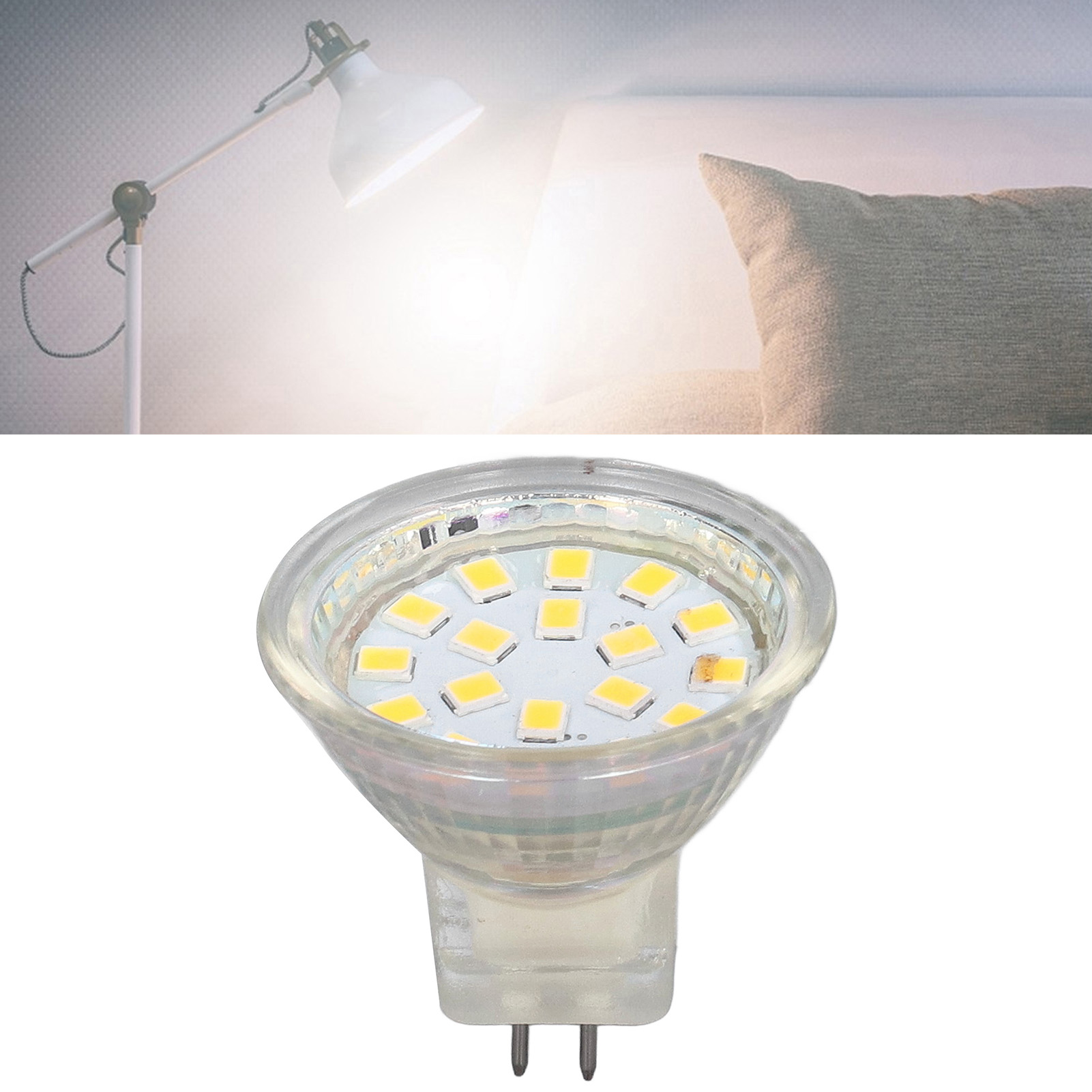 Mr11 3w 18 Led 300lm Einbau-led-strahler Mit Doppelsockel, 4er-pack, Für Schienen- Und Gartenbeleuchtung / Kaltweiß