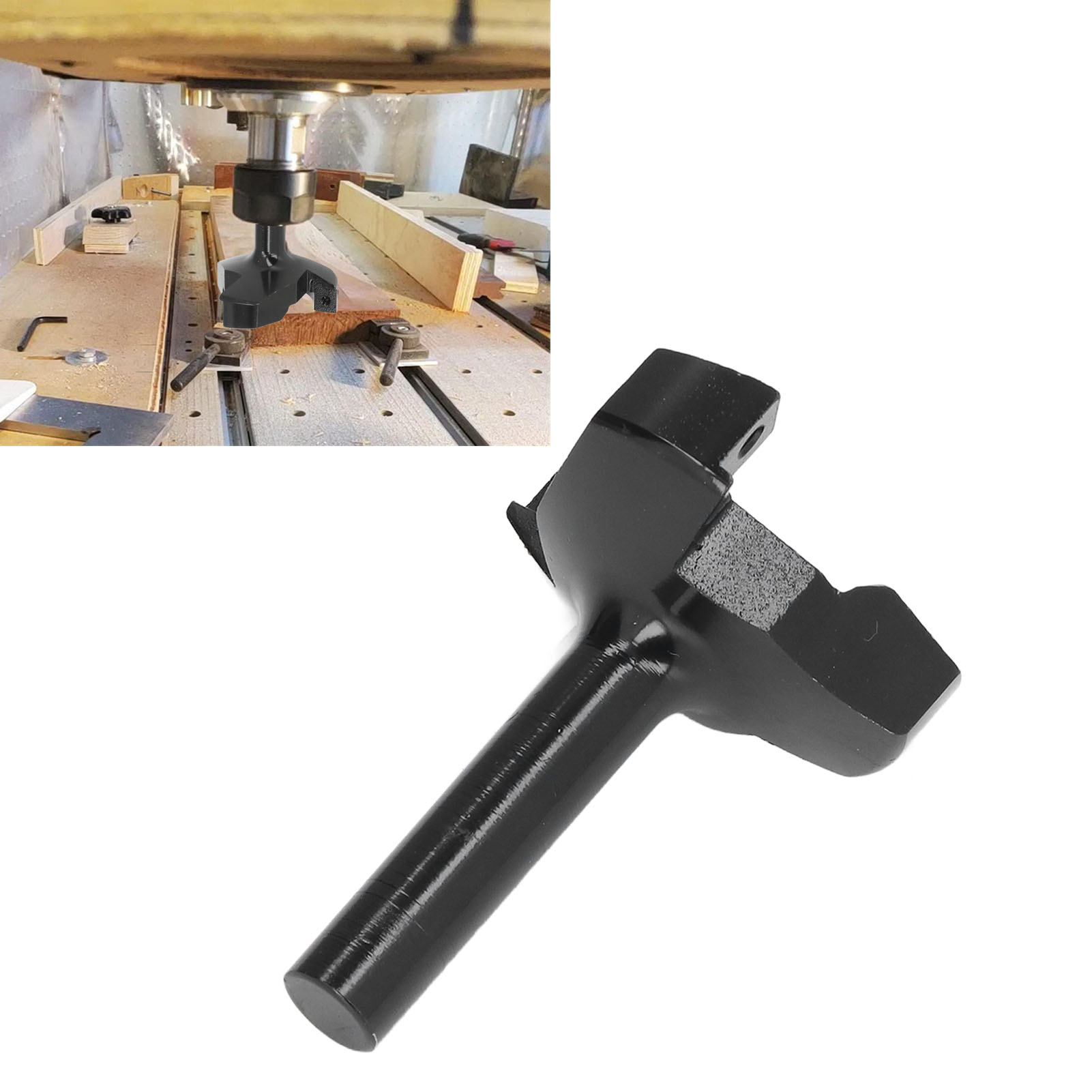 Dreischneidiger T-förmiger Nutfräser, T-förmiger Zapfenfräser, Holzfräser.