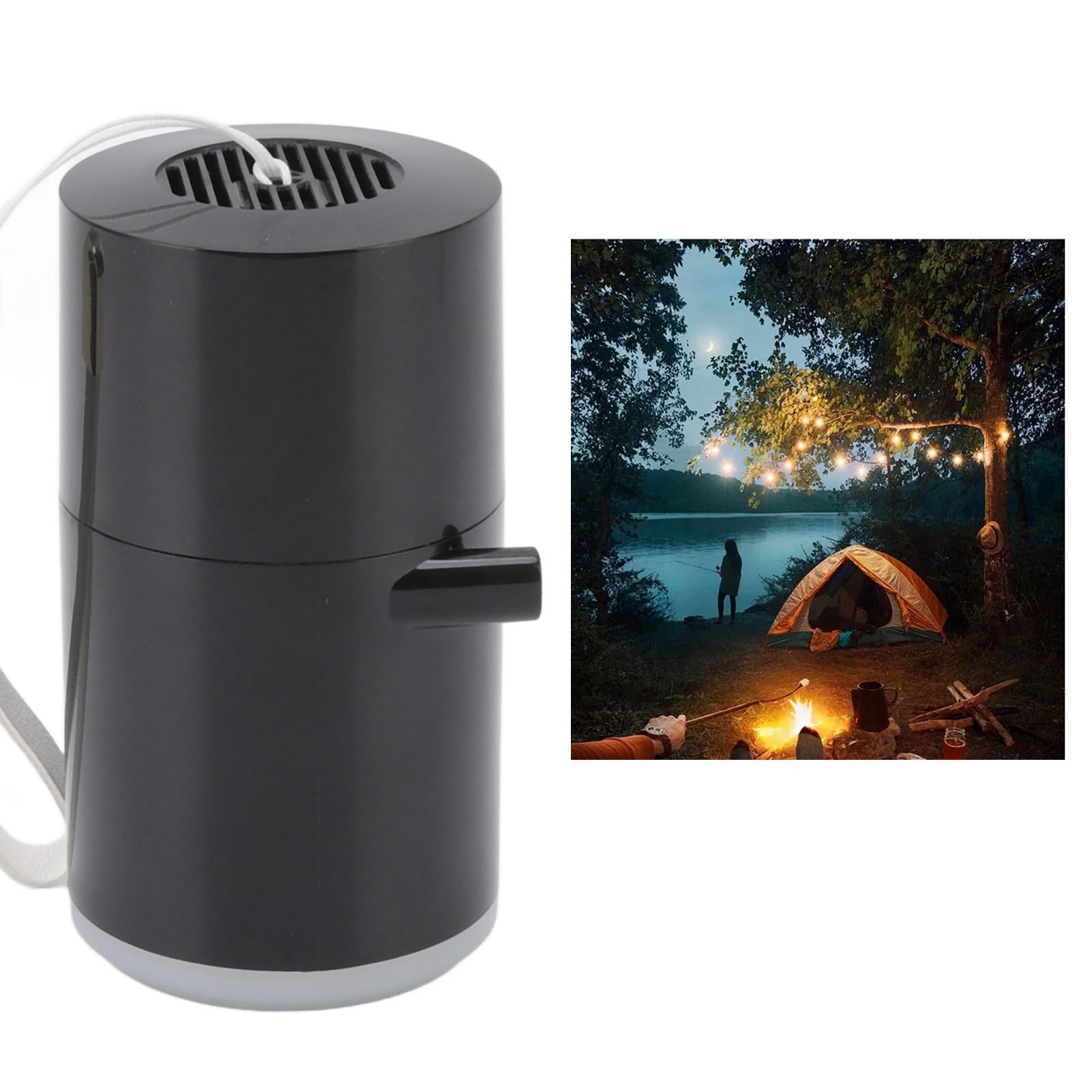 Kabellose Elektrische Luftpumpe, Luftpumpe Für Haushaltsstaubsauger, Luftpumpe Für Aufblasbare Camping-poolmatratzen, Schwarze Led-außenleuchte