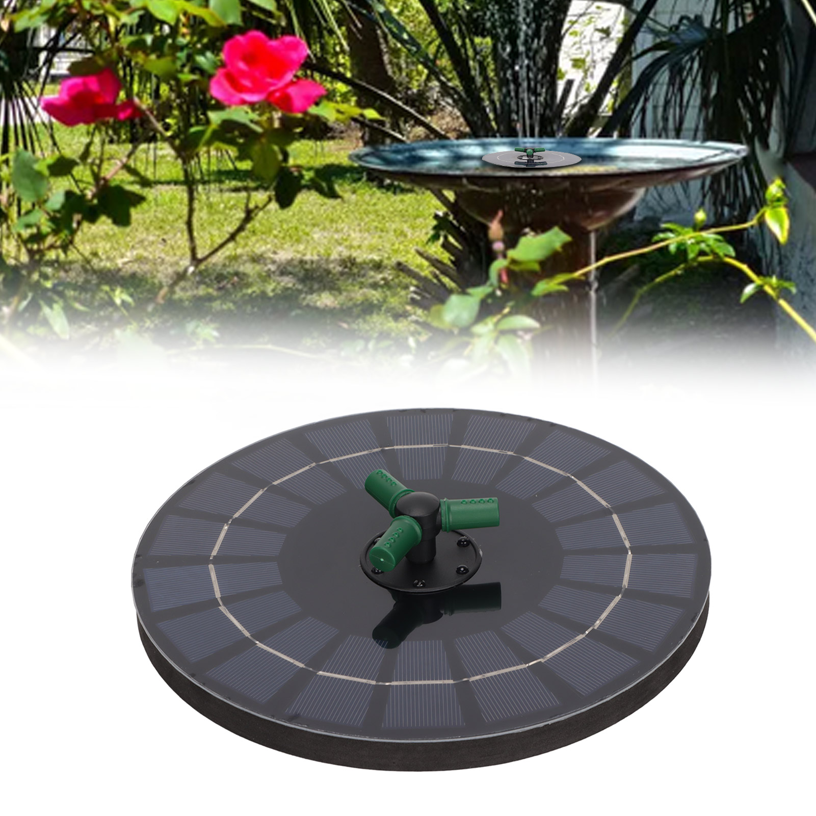 Solarbrunnenpumpe, Led-schwimmbrunnen Für Vogelteiche Und Gärten, Rgb-gartenpoolpumpe