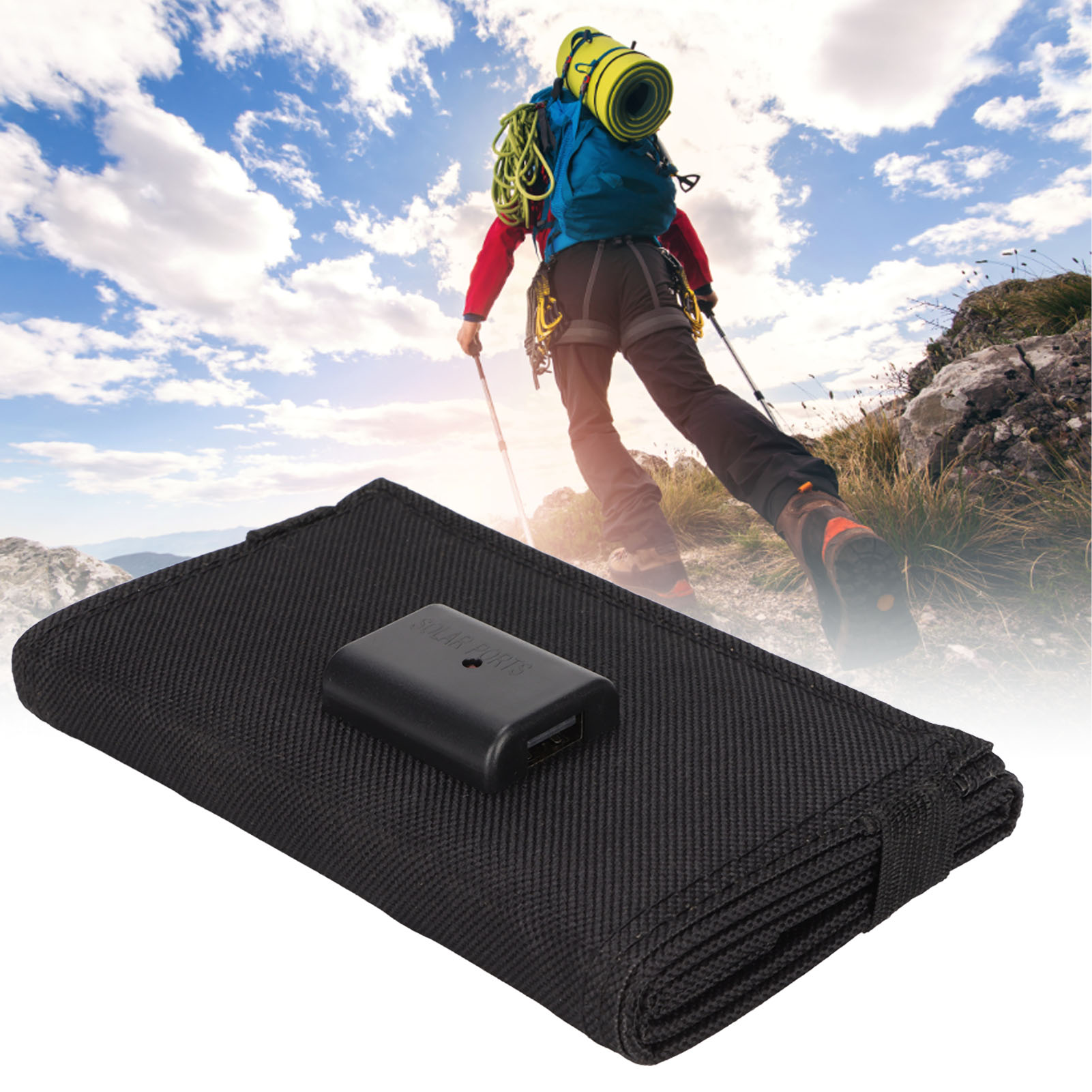 Faltbares 10-w-solarladegerät Für Mobiltelefone, Outdoor-ladegerät, Polykristalline Silizium-solarzellen