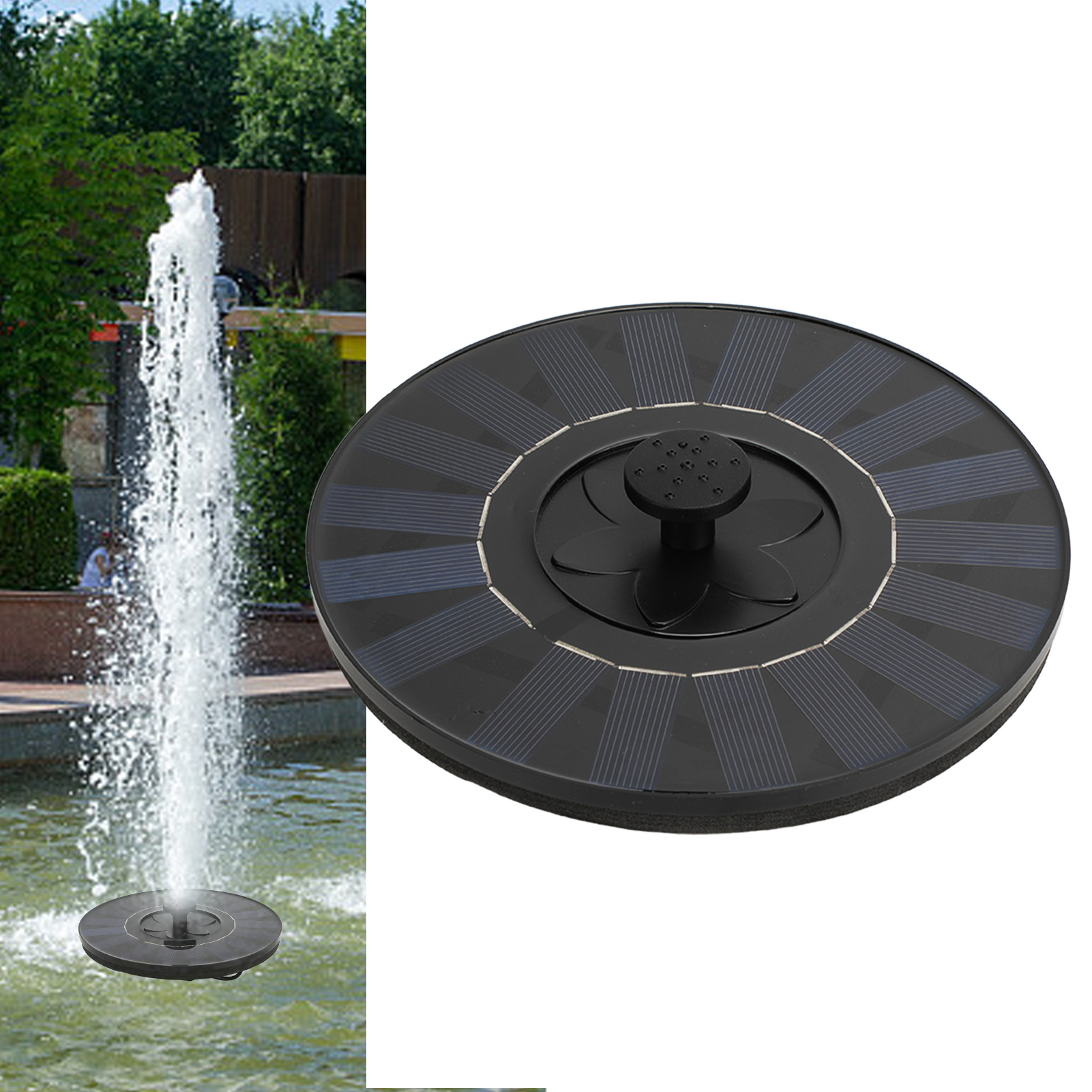 Solarbrunnen In Form Eines Lotusblatts