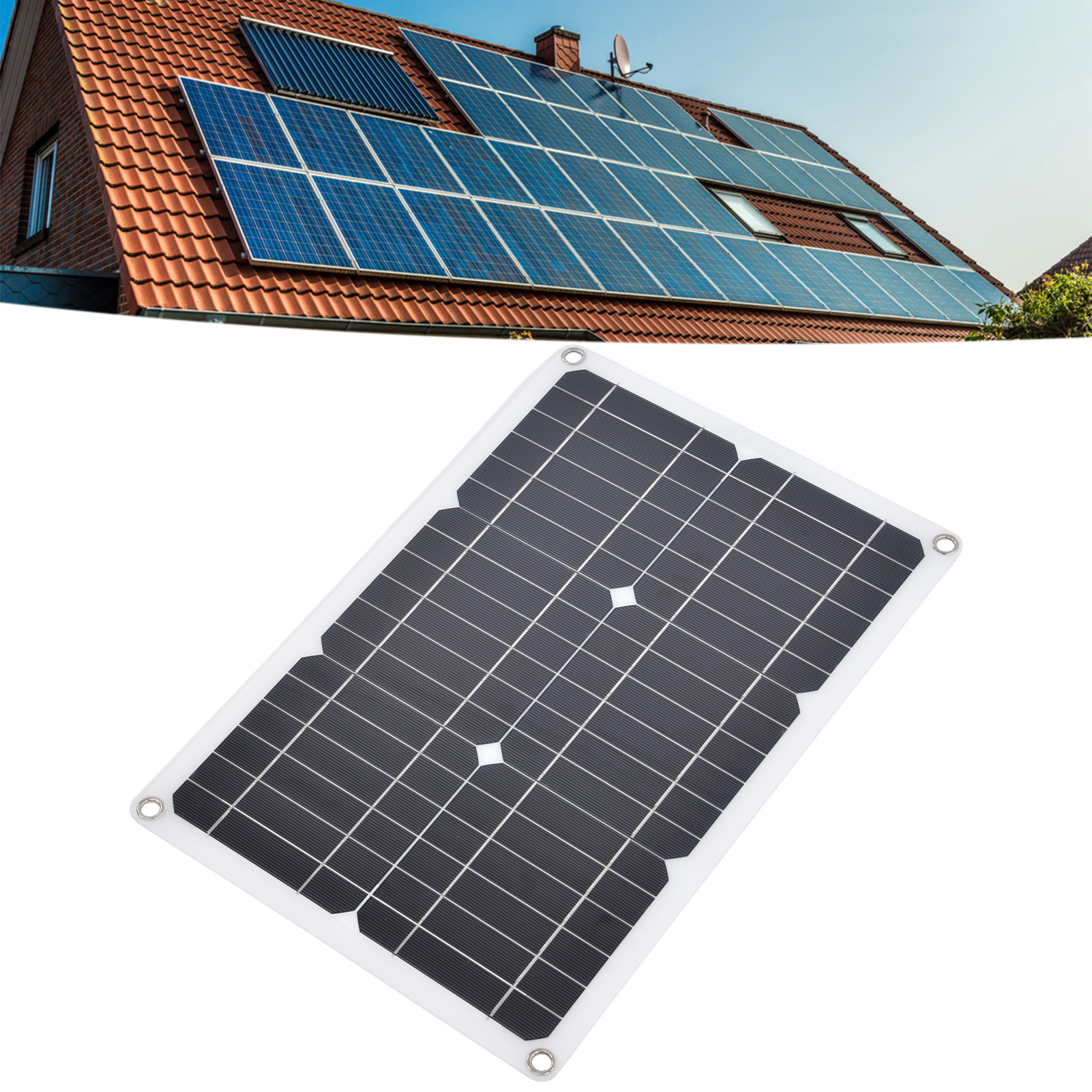 Wasserdichtes, Multifunktionales Solarpanel-ladegerät-set Mit Zwei Usb-anschlüssen Und 10-a-regler, Notladung Für Photovoltaik