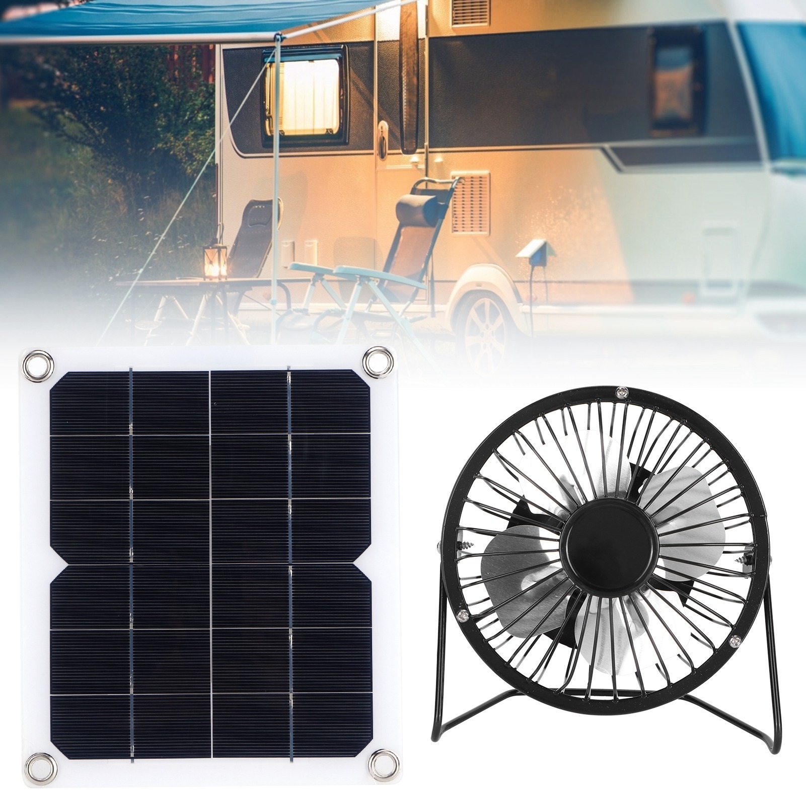 10-watt-photovoltaik-solarpanel Mit Kühlventilator Für Hundezwinger.