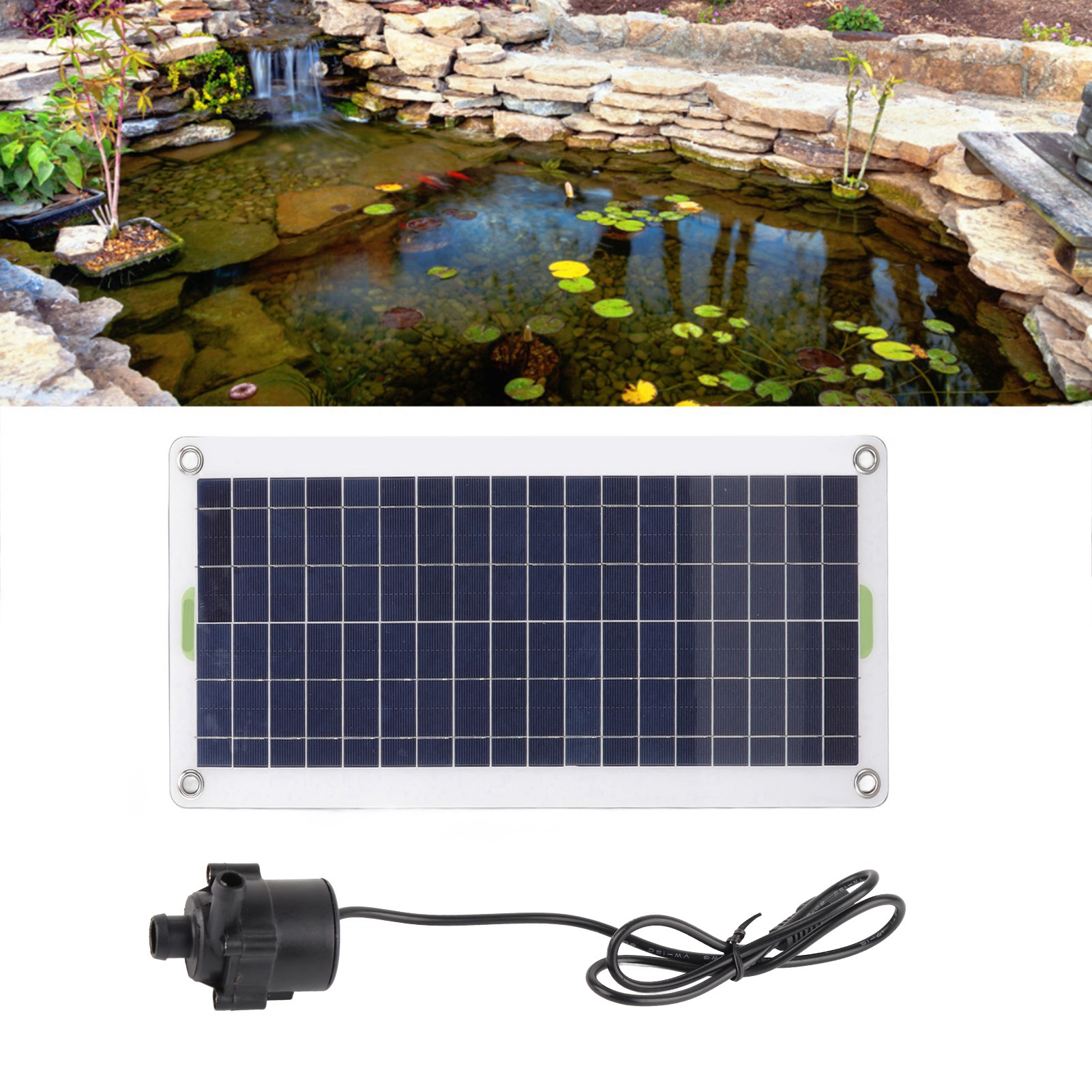 30-w-solarwasserpumpen-set Mit Polysilizium-solarpanel Für Springbrunnen, Teiche Und Hydrokulturgärten, Betrieben Mit Sonnenenergie