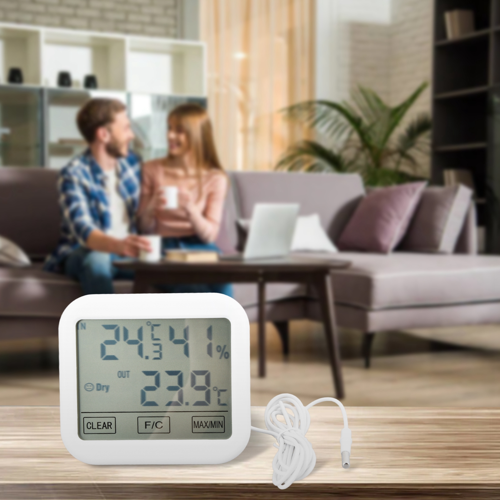 Touchscreen-thermometer Und Hygrometer Für Den Innenbereich