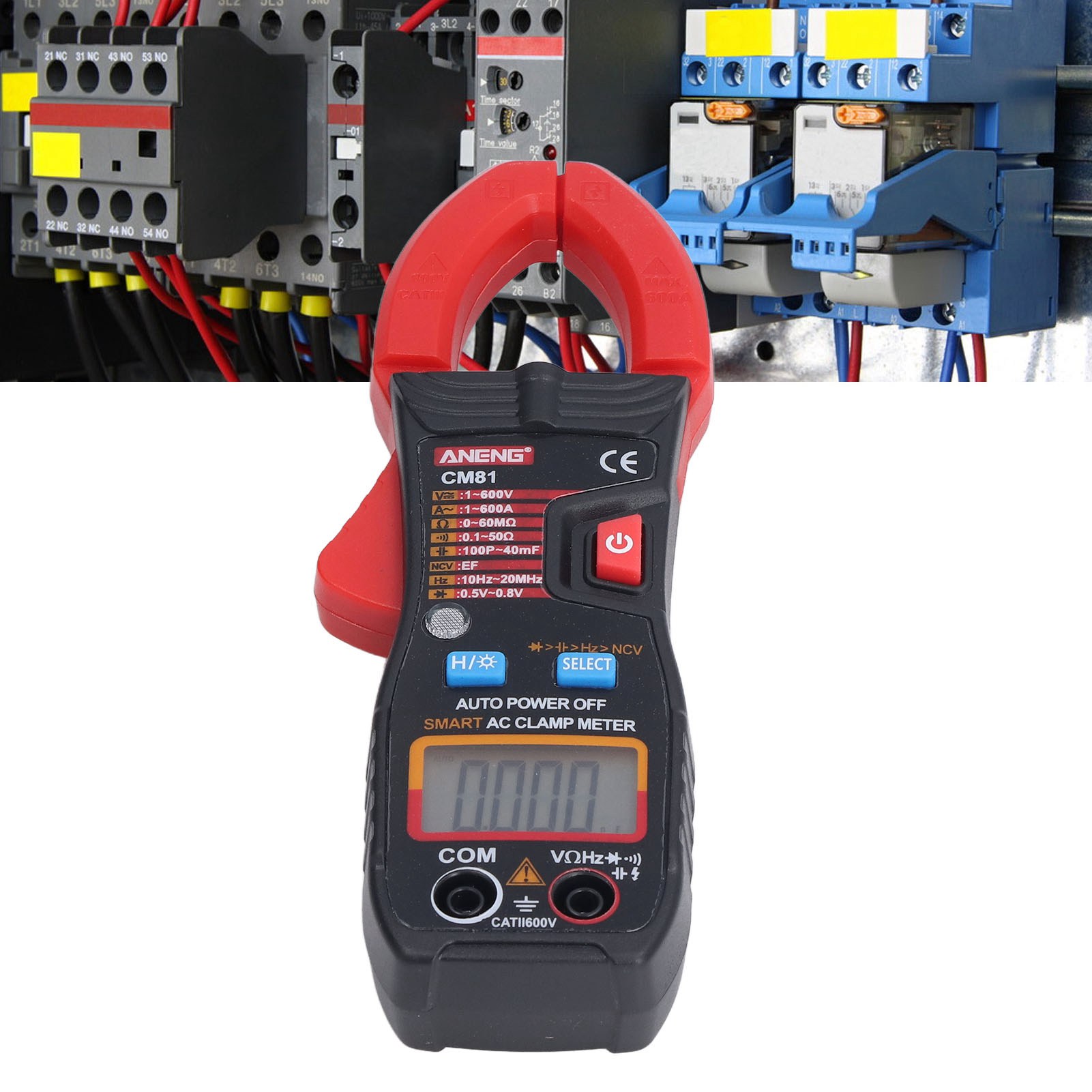 Digitales Stromzangenmessgerät, Multifunktionales Stromzangenmessgerät, Hochpräzises Digitales Display Mit Hintergrundbeleuchtung, Berührungsloses Elektrisches Stromzangenmessgerät, Batterie Nicht Im