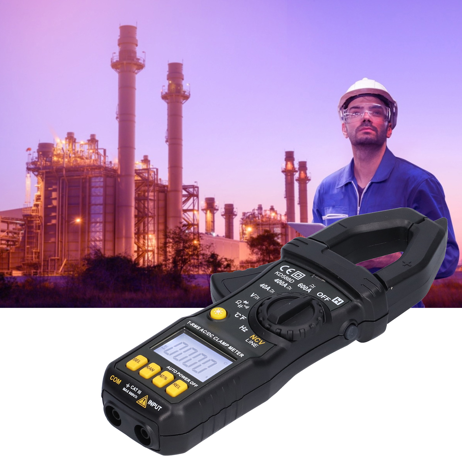 Digitales Voltmeter Kd588d Mit Rms-datenhaltefunktion, Überlastschutz Und Ac/dc-zangenmessgerät