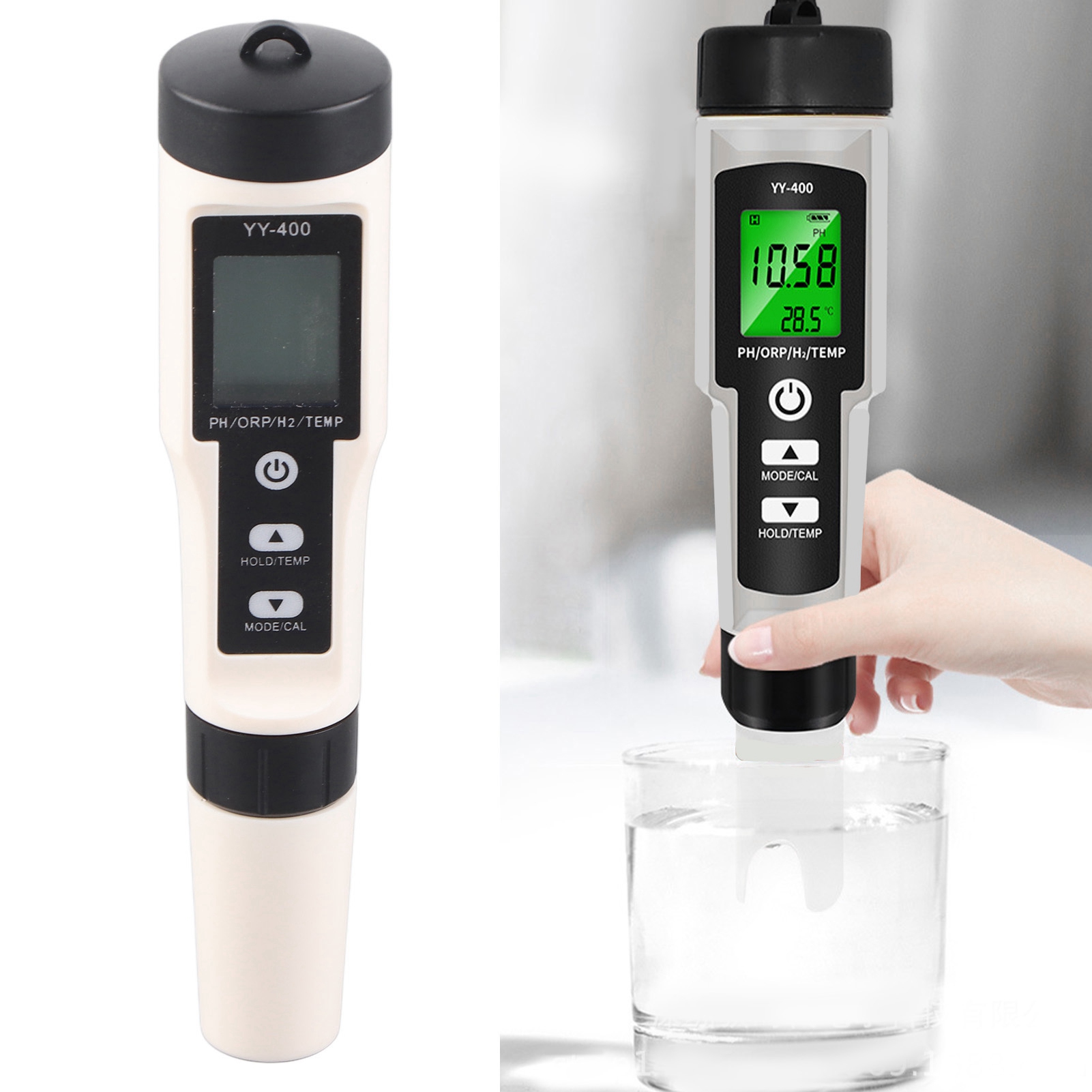 4-in-1 Multifunktionsstift Zur Prüfung Der Wasserqualität: Misst Das Redoxpotenzial (orp) Und Die Temperatur (version Mit Hintergrundbeleuchtung).