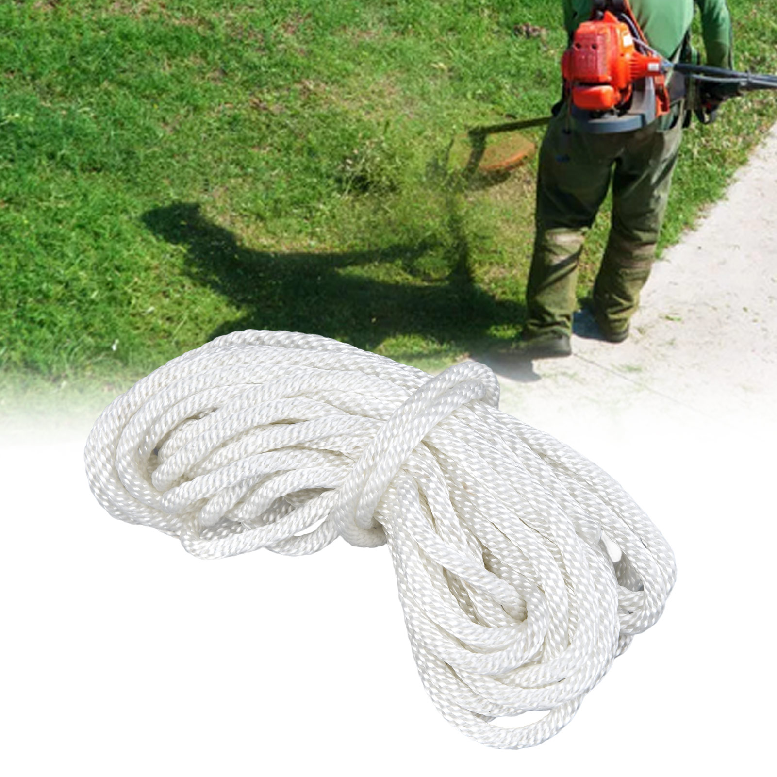 10 M Langes Rückstoßstarterseil Für Kettensägen, Rasenmäher, Trimmer Und Motorteile (4,0 Mm).