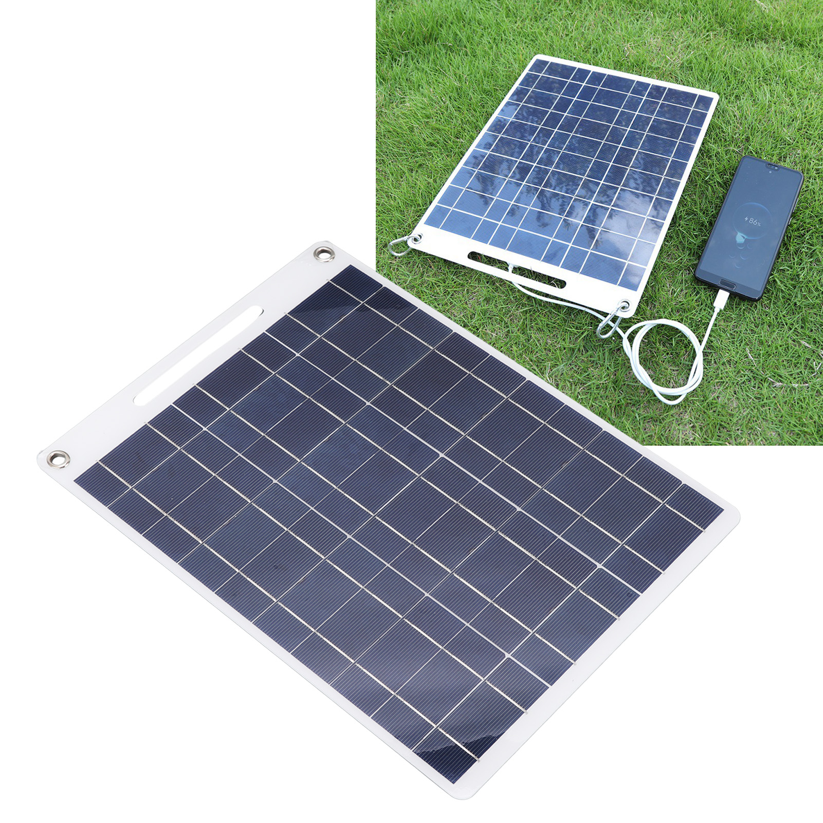 13-w-5-v-solarladegerät Für Mobiltelefone, Flexibles Solarpanel, Rucksack-solarladegerät Mit Zwei Usb-ausgängen