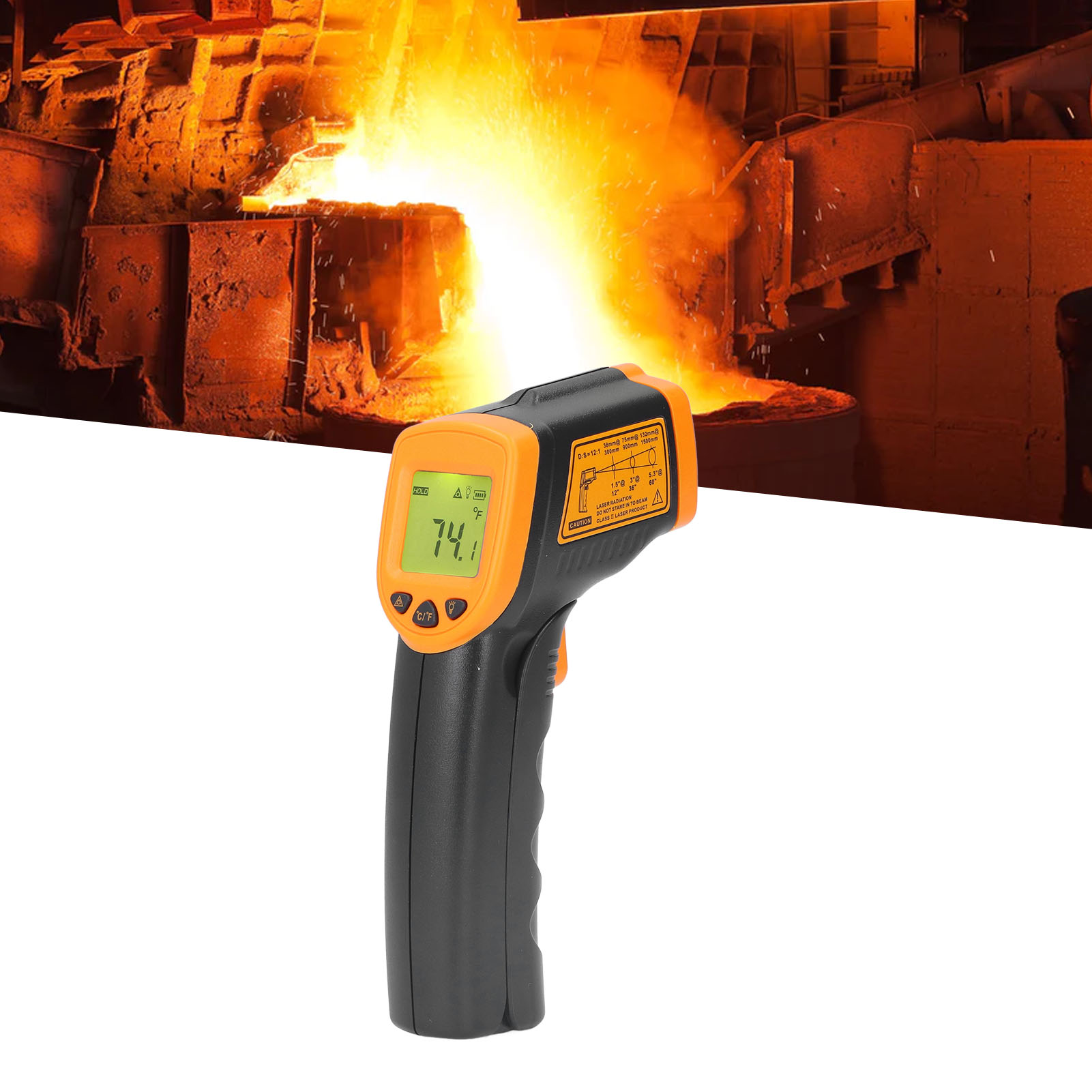 Ar320 Hochpräzisions-infrarot-industriethermometer Für Den Heimgebrauch Zur Messung Von Öl- Und Wassertemperaturen Beim Kochen.
