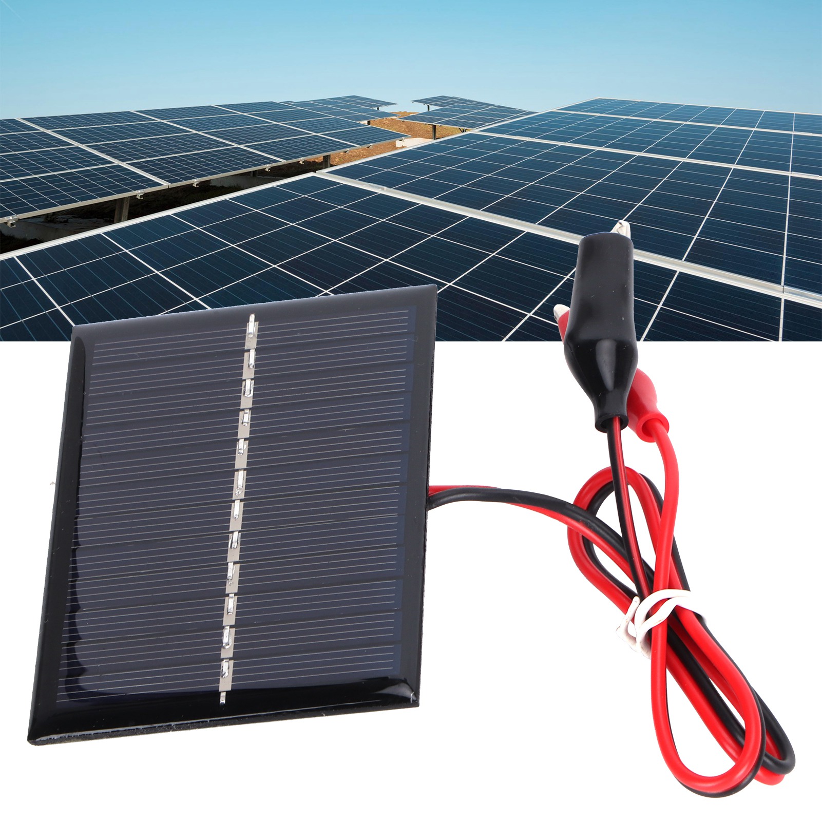 Tragbares 0,6-w-6-v-polysilizium-solarmodul, Diy-solarladegerät Für Wildbeleuchtung Und 3,7-v-batterien