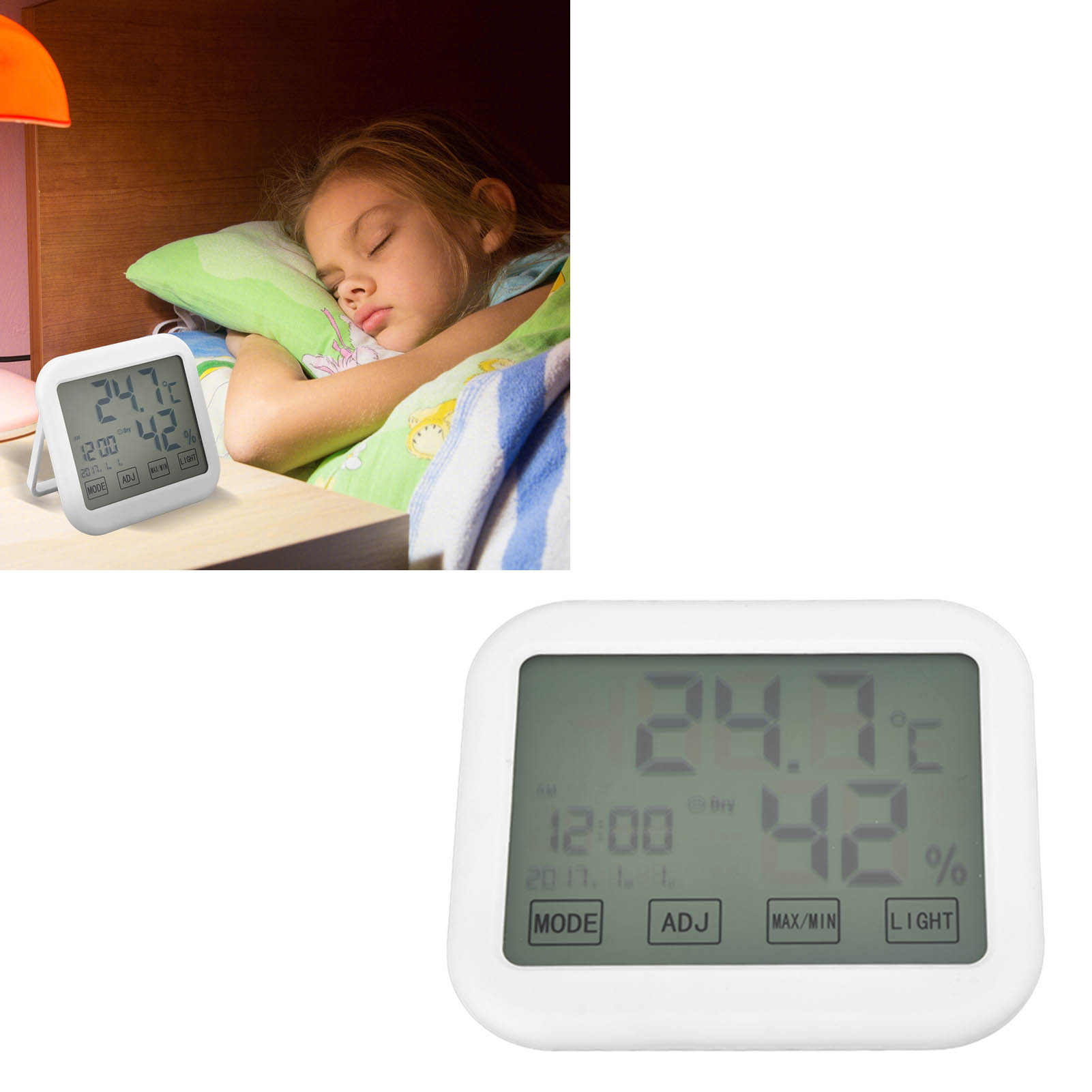 Helles Digitales Temperatur- Und Feuchtigkeitsaufzeichnungsgerät Mit Touchscreen