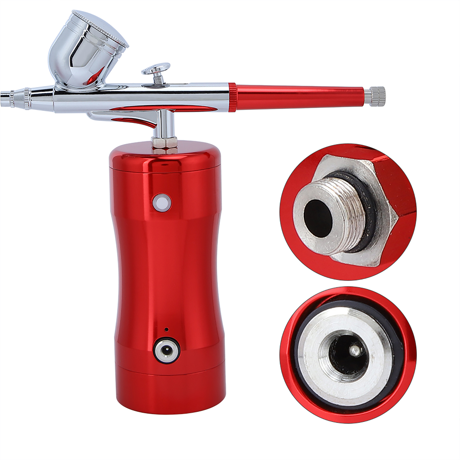 Mini 7cc Airbrush-set Mit G12 0,3mm Pumpe Und Reinigungswerkzeug (rot)
