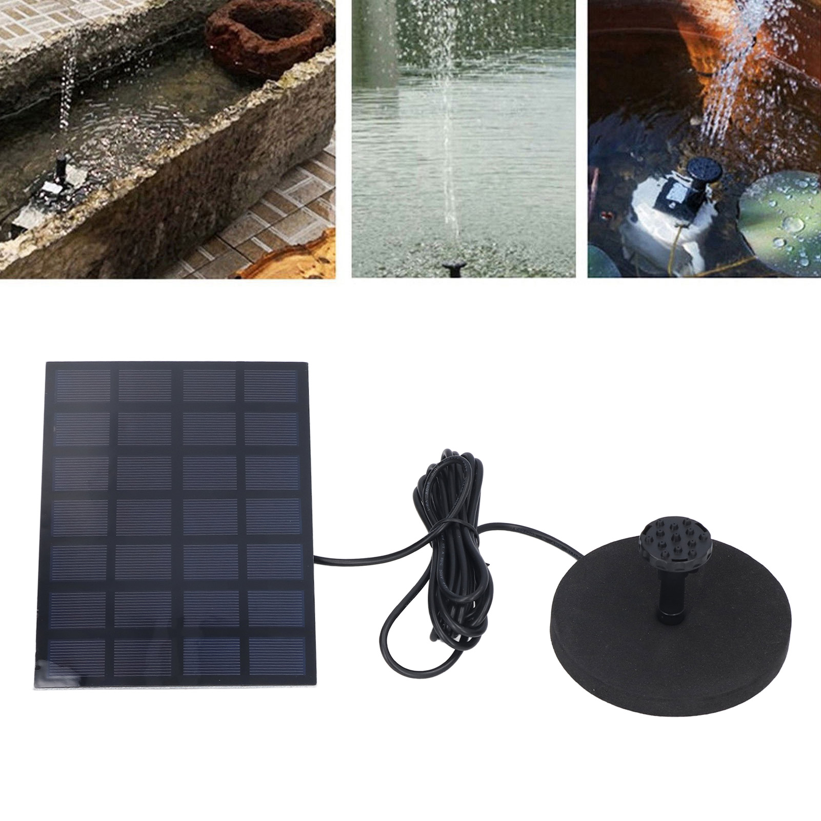 7v 2,5w Solarbrunnen, Schwimmbrunnen Für Außenpools, Mini-poolsprenger, Gartenpumpe, Kleiner Terrassensprenger