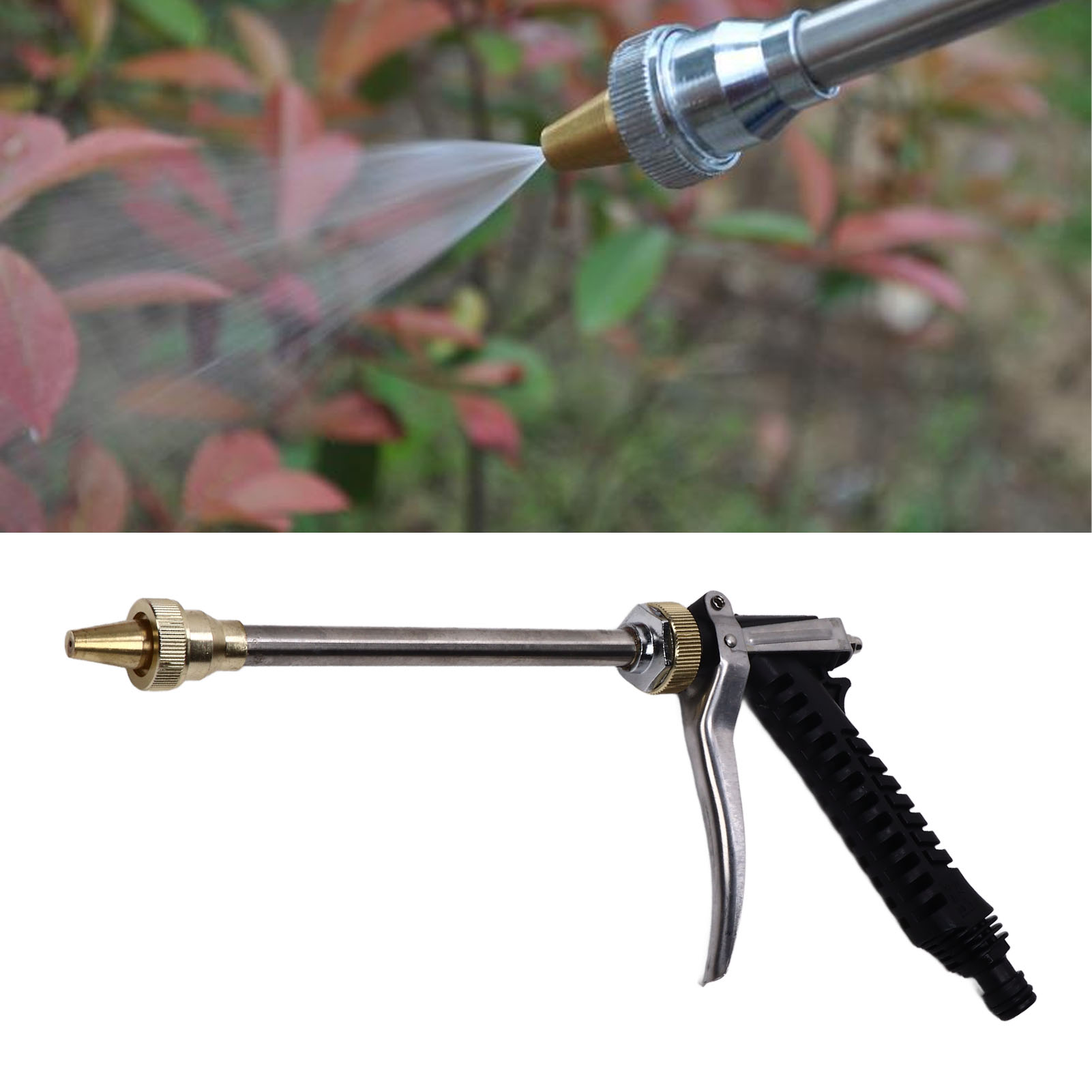 12v 100w Hochdruck-wasserpistole Für Den Garten, G1/2 Außengewinde, Einfach, Tragbar Und Selbstansaugend, Ideal Zum Waschen Und Reinigen Von Autos.
