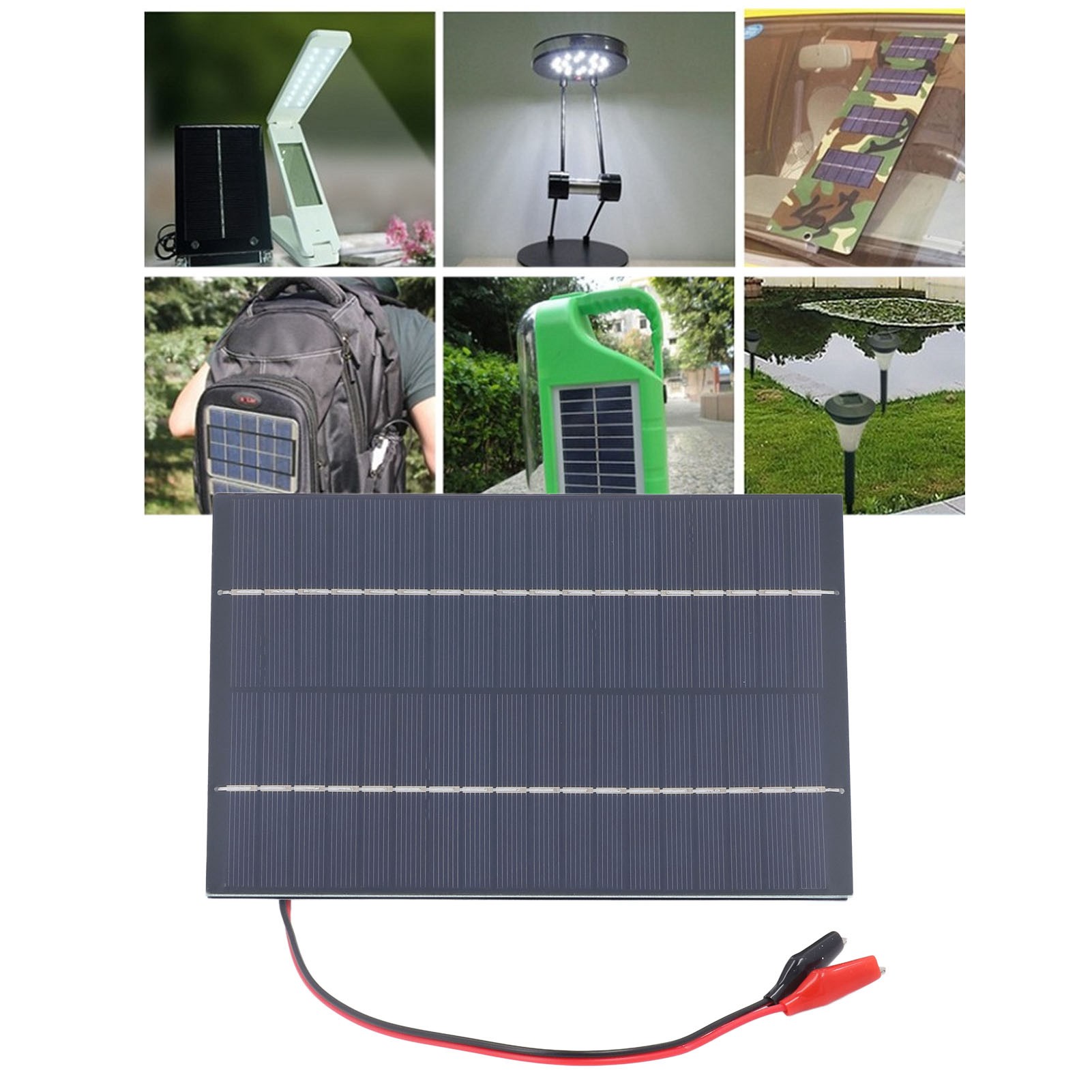 4,2-w-solarpanel, Solarpanel Aus Epoxidharz + Klemmen, Hochwertiges Diy-panel