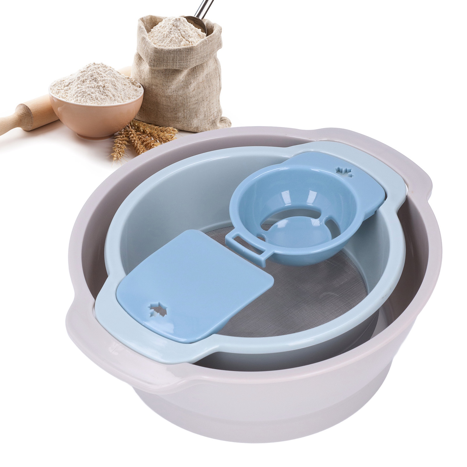 Haushaltsmehlsieb, Pollensieb Mit Schale, Küchenutensil Zum Backen
