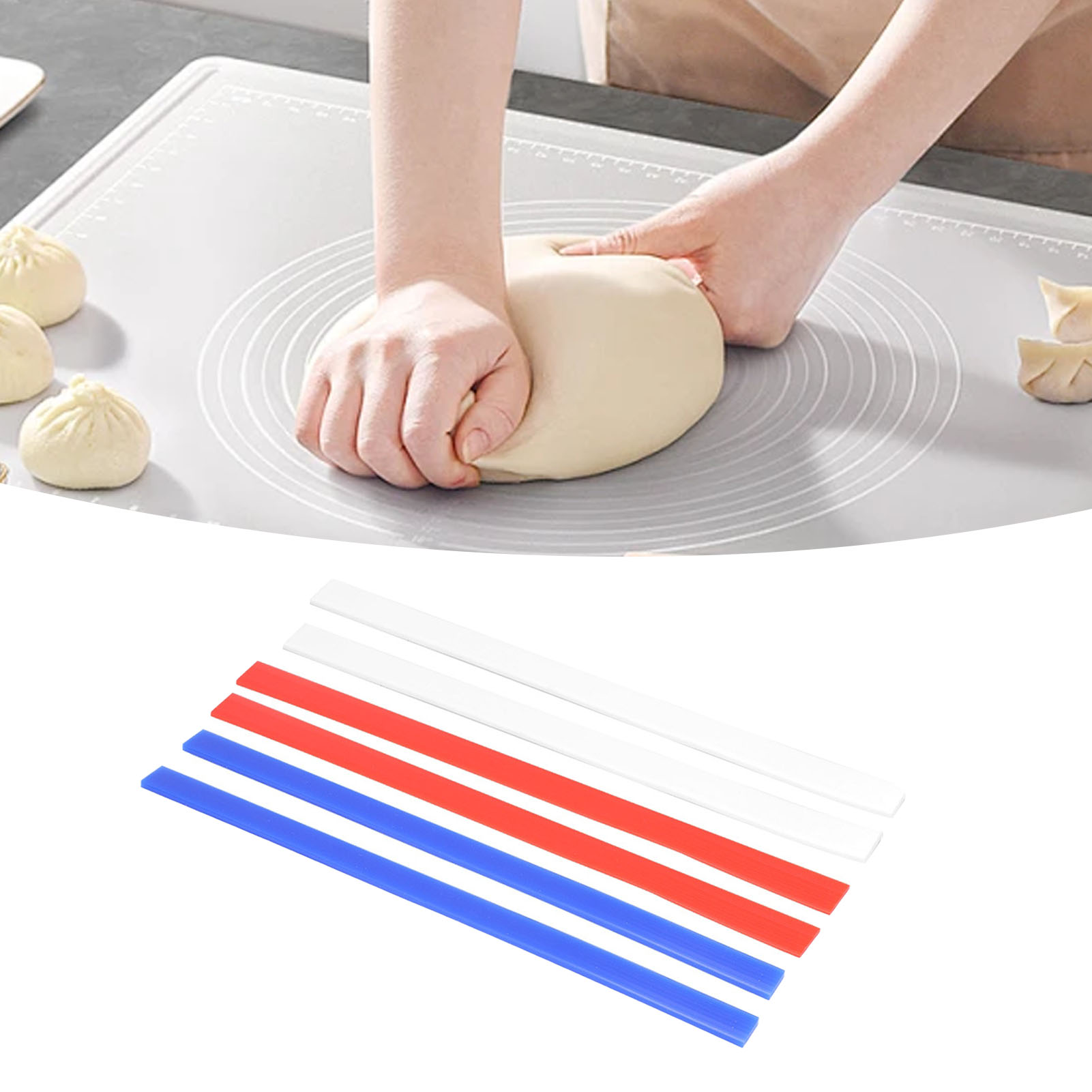 Professionelle Und Langlebige Silikon-messstreifen Für Gebäckteig, Nudelholzführungen, Kekse Und Kuchen.