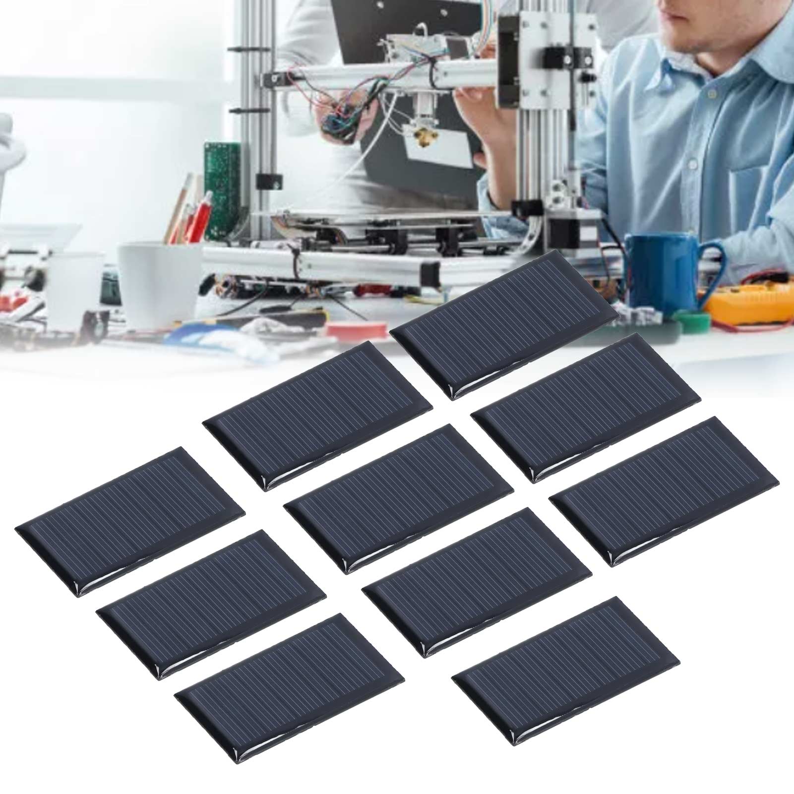 Packung Mit 10 Solarmodulen 0,15 W 5 V, Epoxid-solarplatte, Solarmodul Zum Selbstaufbau.