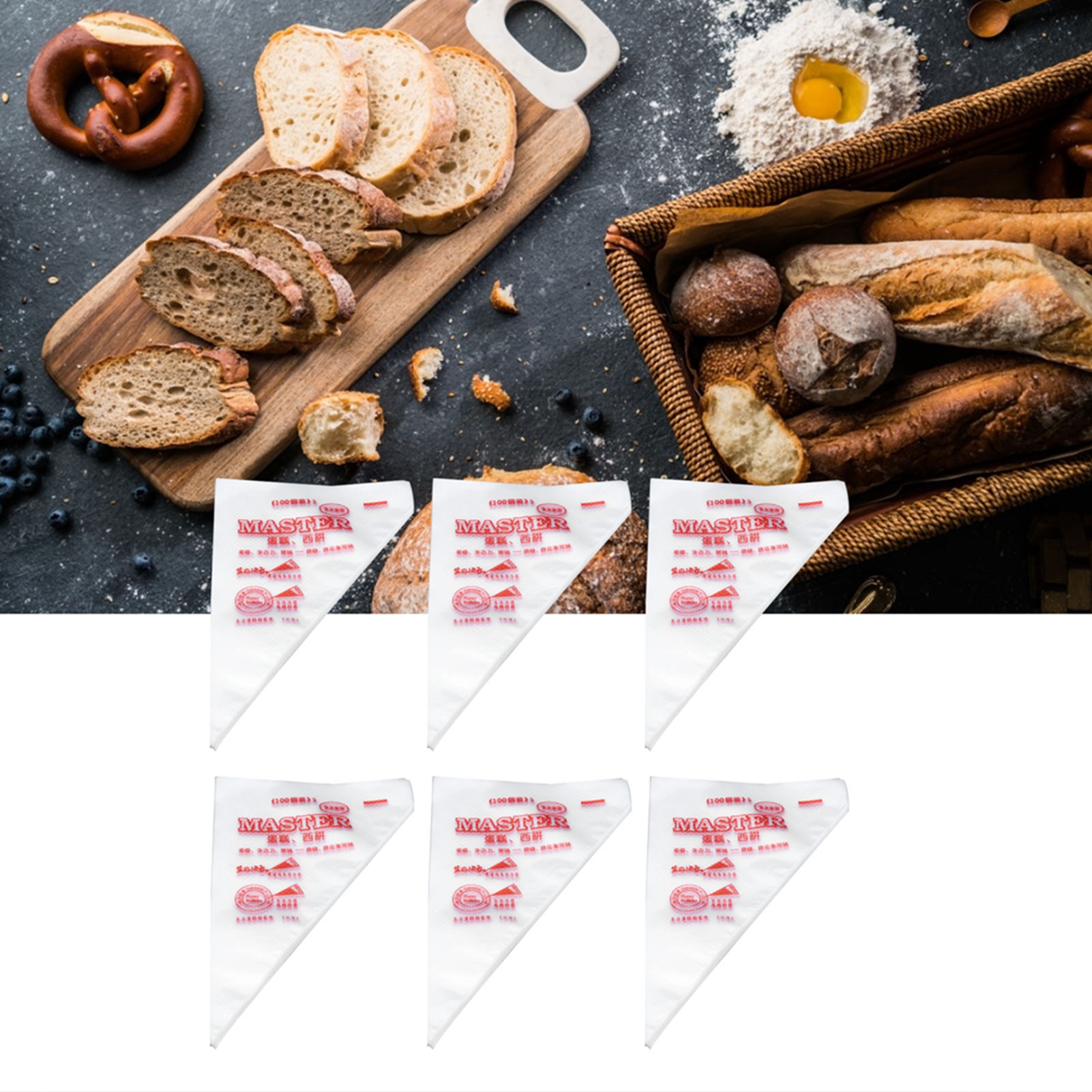 1000 Einweg-spritzbeutel Für Gebäck, Zuckerguss, Fondant, Konditorcreme, Tortendekorationswerkzeuge