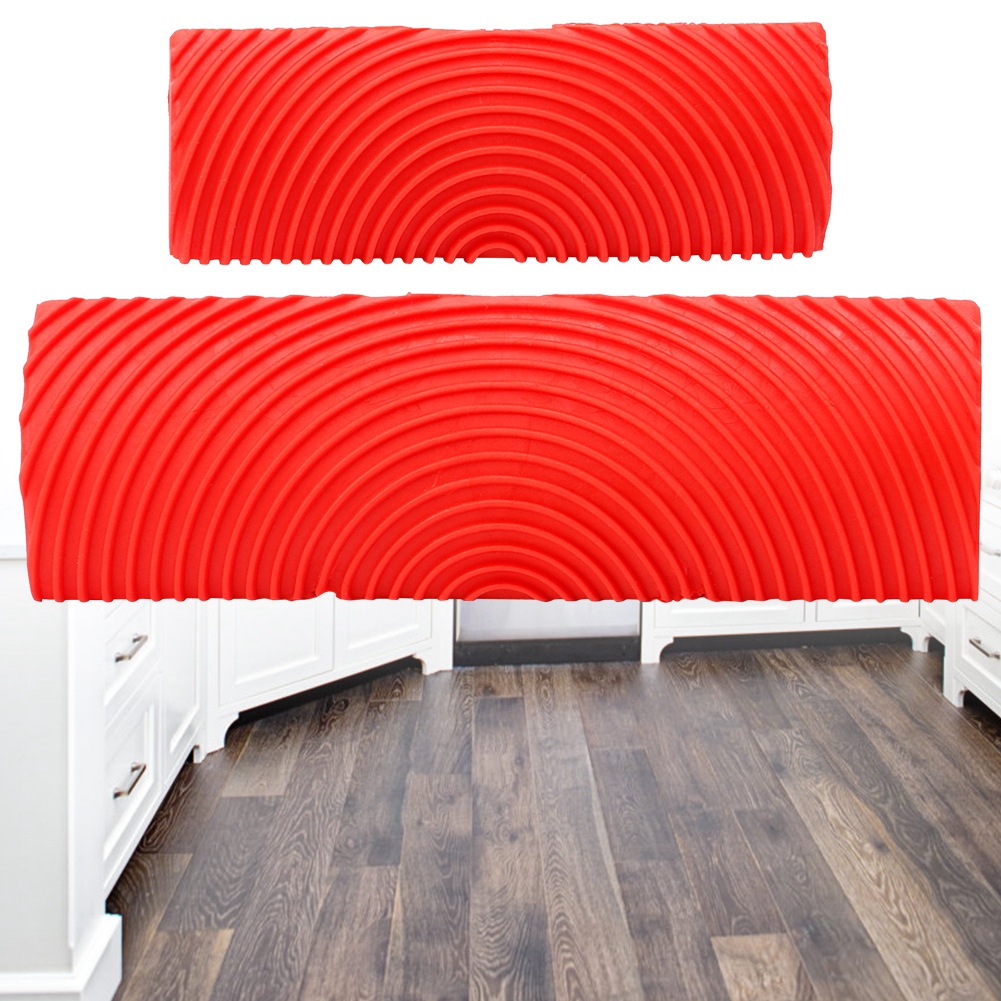 Set Mit 2 Zylindrischen Gummipinseln In Holzoptik Für Diy-wandmalerei