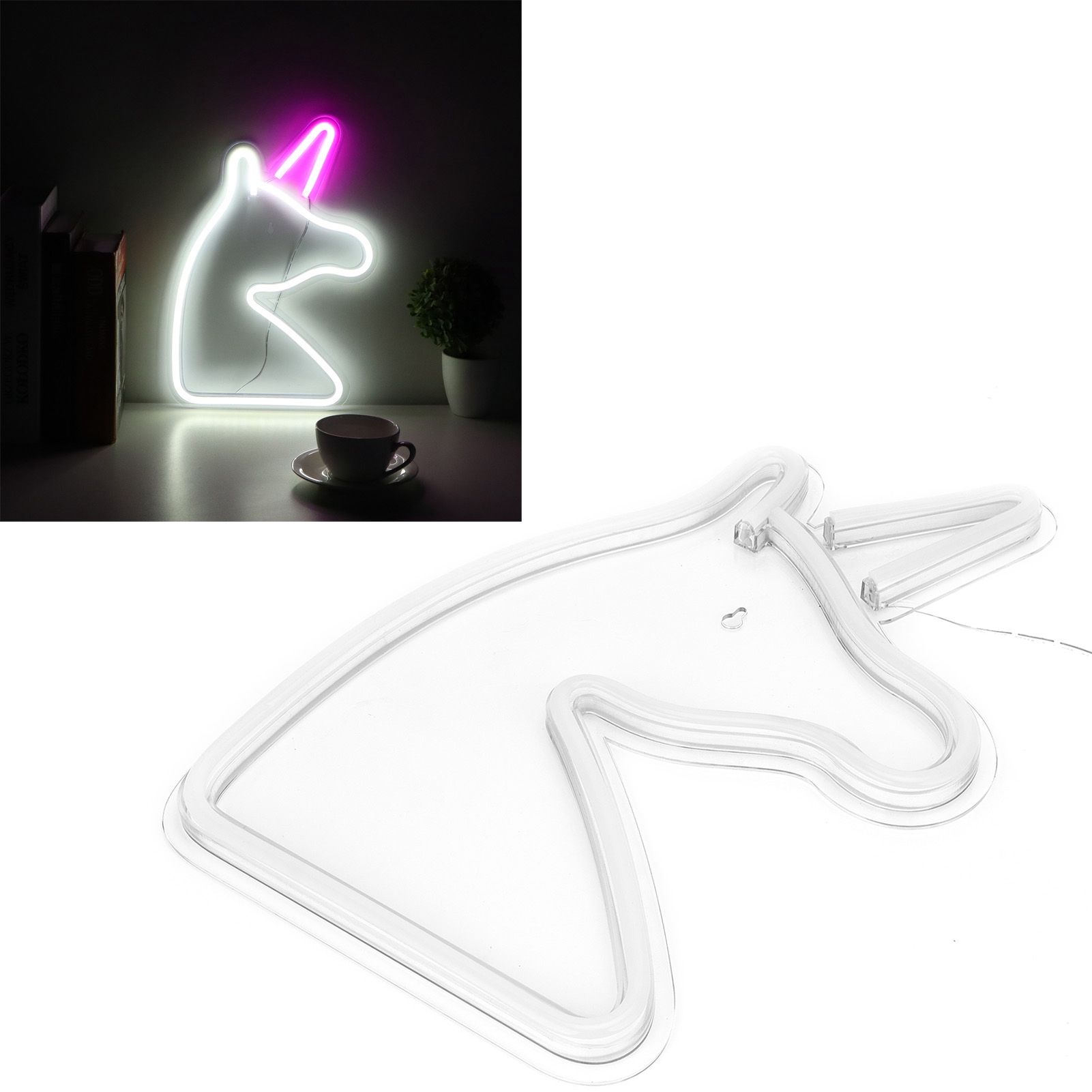 Pinkfarbene Und Weiße Led-neonlampe, Usb-betriebenes Leuchtschild, Dekoration Für Schlafzimmer, Partys Und Feste