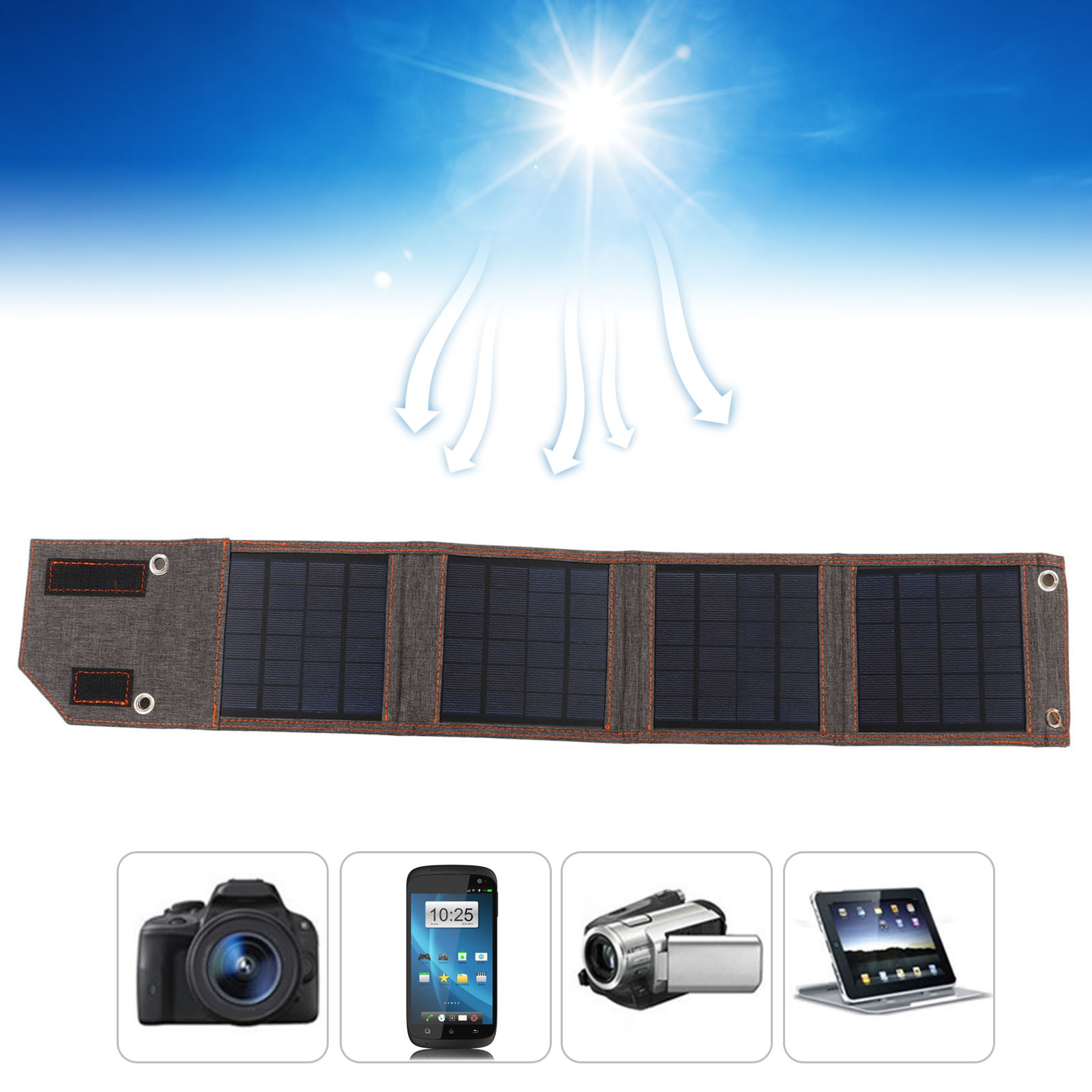 Das 8w 5v Polykristalline Silizium-solarladegerät Für Den Außenbereich Eignet Sich Für Camping, Wandern Usw.
