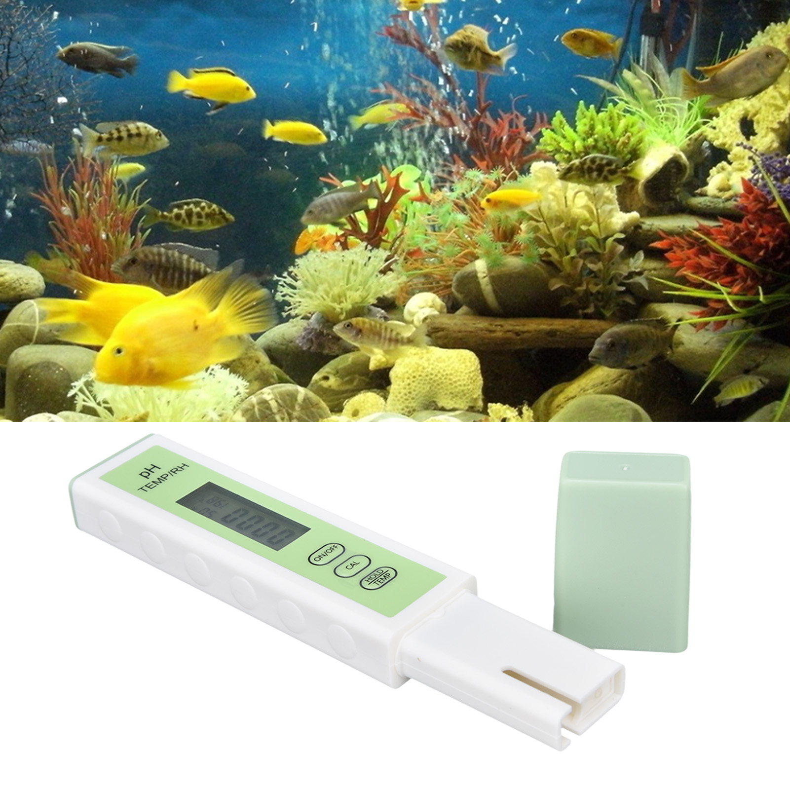 Ph01 Bluetooth-wasserqualitätstester (ph-wert), Messstift Für Säure/alkalinität/temperatur Und Luftfeuchtigkeit, Multifunktionales Ph-meter Für Aquarien