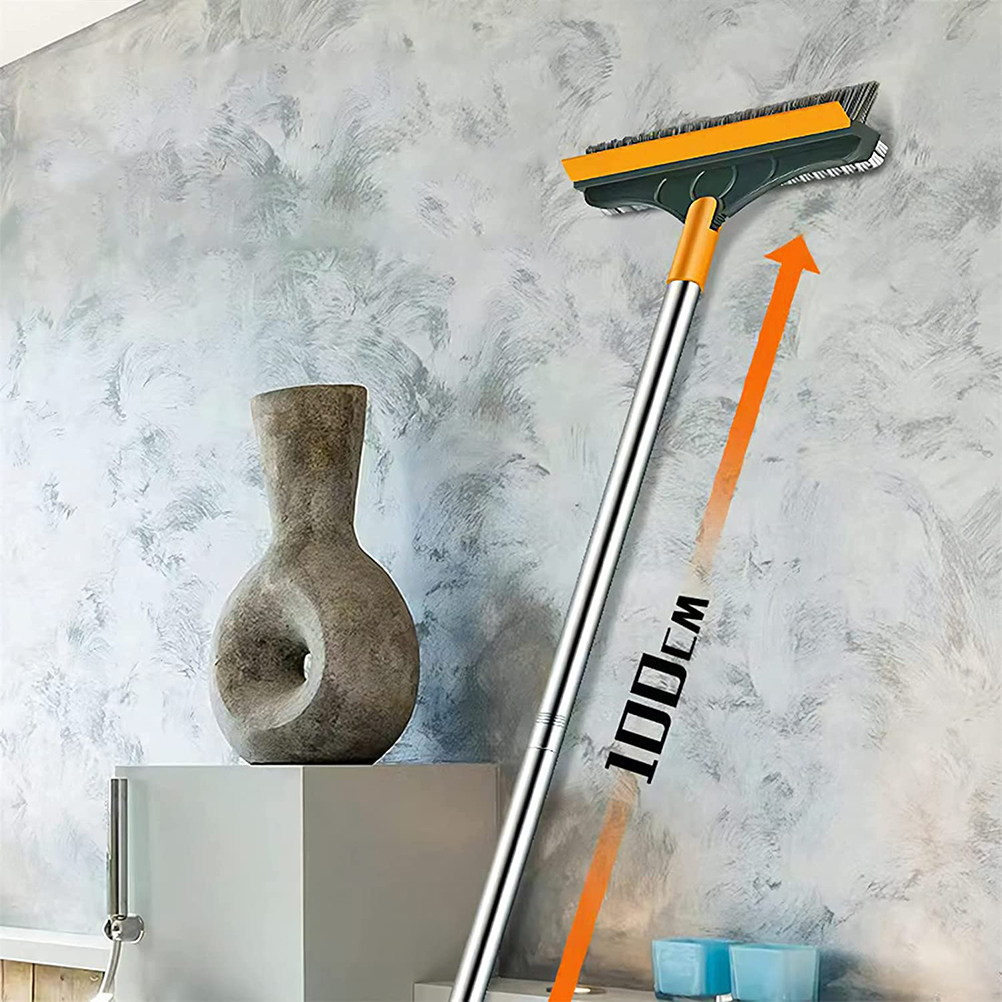 Multifunktionsbürste (1-in-1 Und 3-in-1) Zur Reinigung Von Böden, Badezimmerwänden Und Toiletten. Dreieckiger Bürstenkopf Mit 120° Drehbarem Bürstenkopf Und Schaber. Verbesserte, Doppelseitige Bürste,