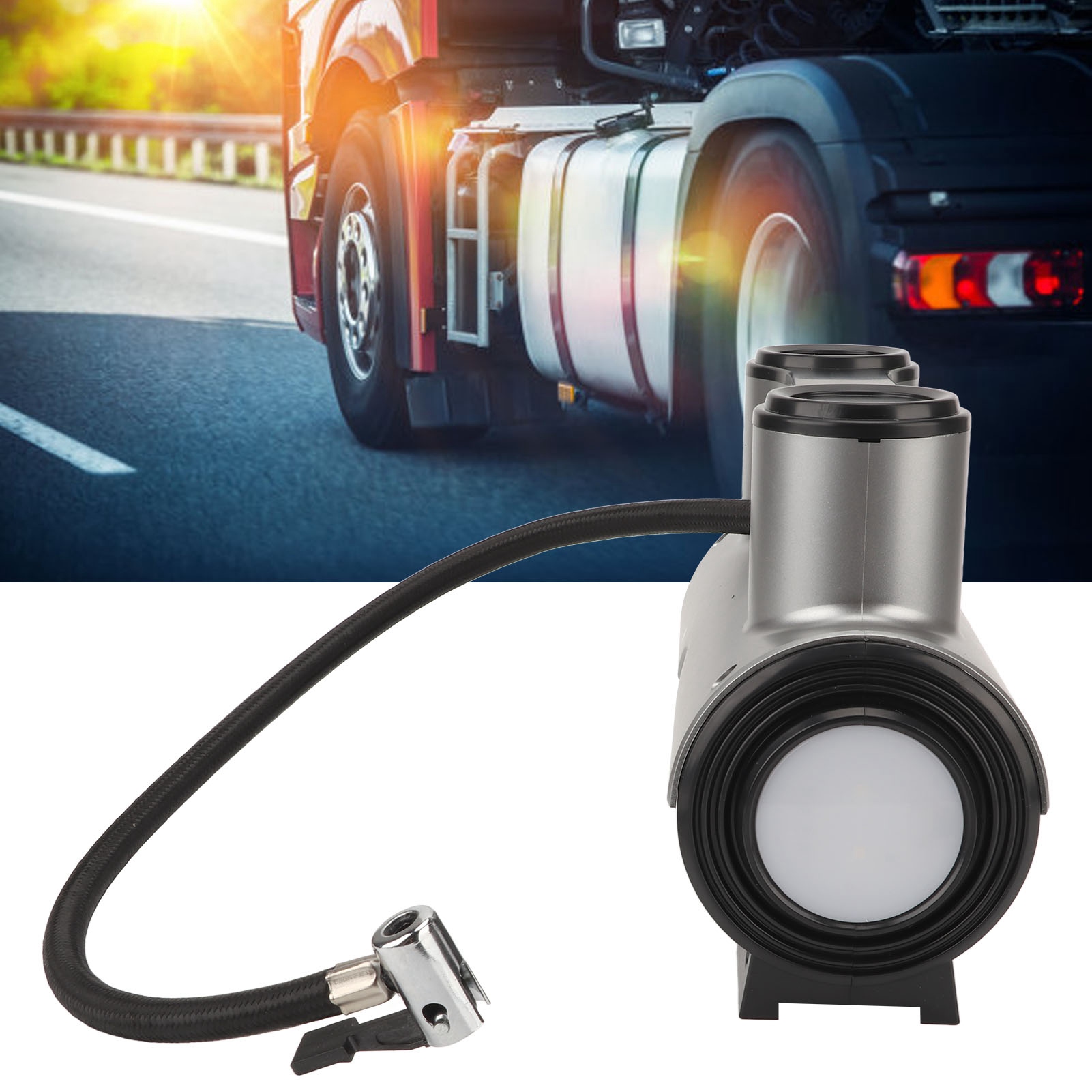 Auto-luftpumpe, Intelligente Tragbare Elektrische Luftpumpe, 19 Zylinder, Automatische Start- Und Stoppfunktion, 12-v-aufbläser (kabelgebundenes Zeigermodell)