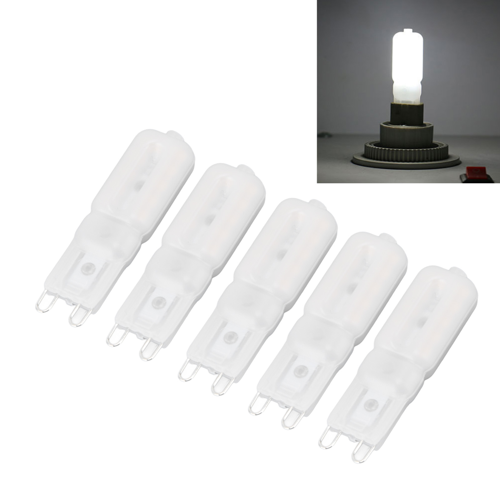 G9 2835 Led-lampe Mit 22 Leds, Dimmbar (milchig-weißes Gehäuse), Weißes Licht