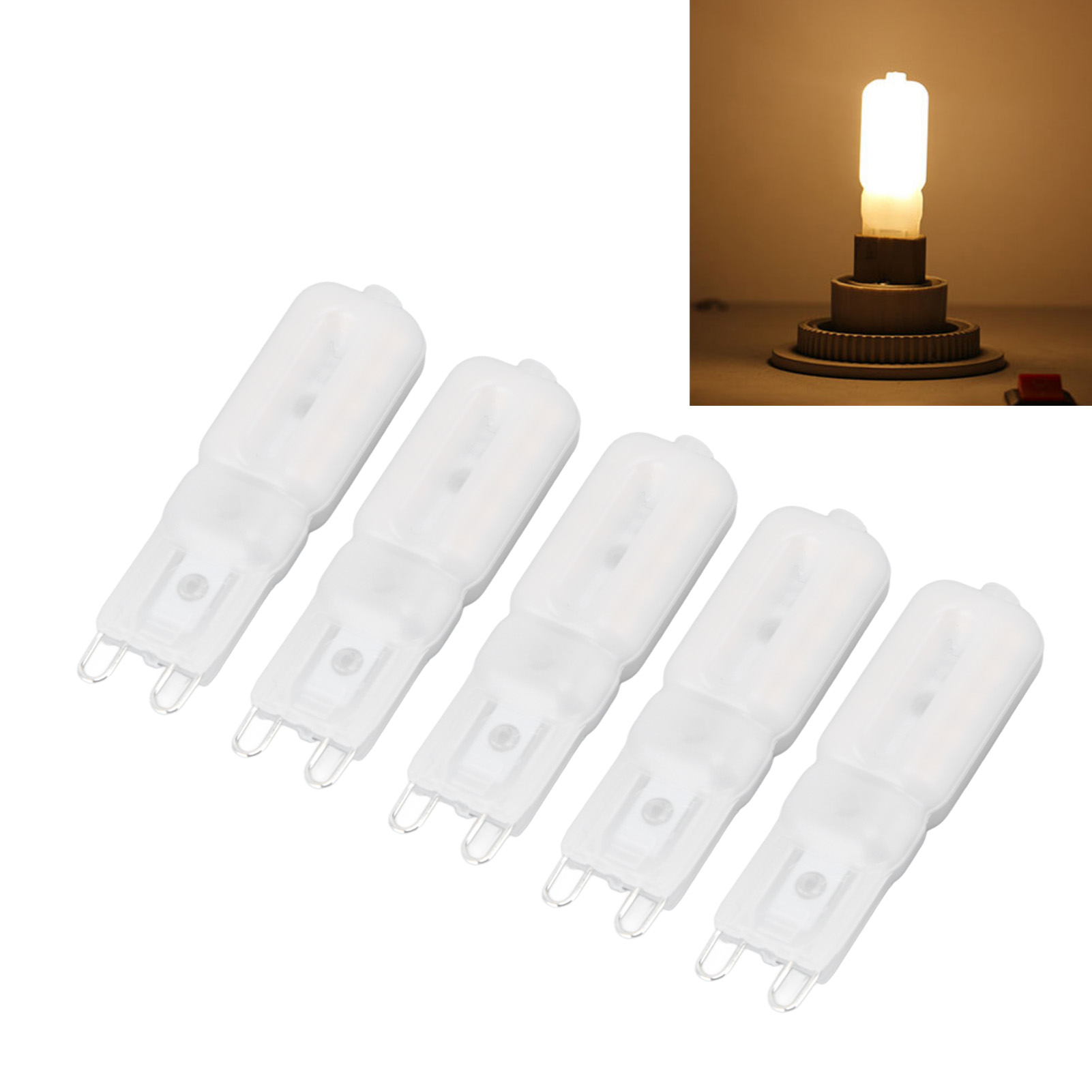 G9 2835 Led-lampe Mit 22 Leds, Dimmbar (milchig-weißes Gehäuse), Warmweißes Licht