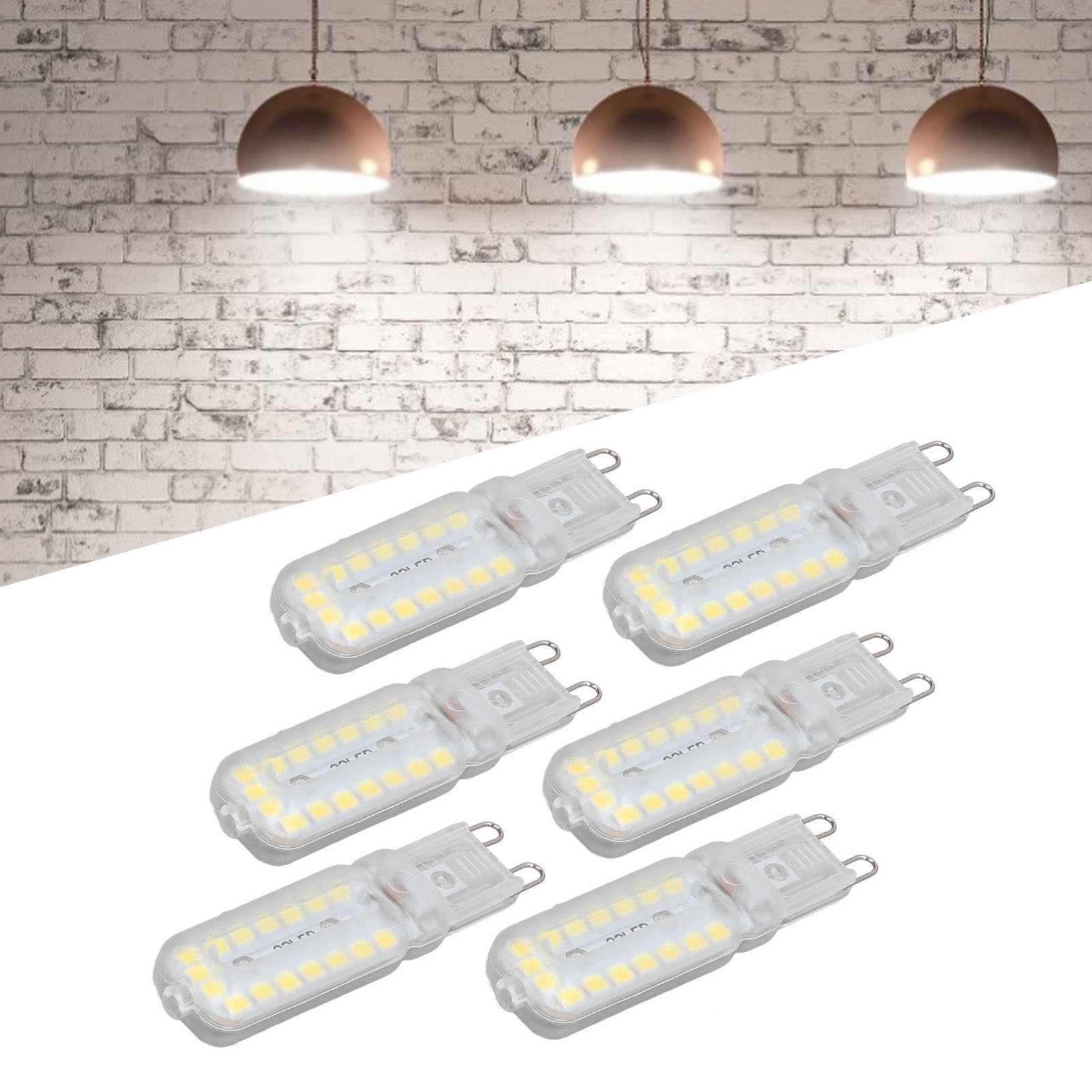 Packung Mit 6 G9 7w 32led Dimmbaren Glühbirnen, Pendelleuchte, Deckenleuchte, Wandleuchte, Tischleuchte, Neutralweiß, 220-240v.
