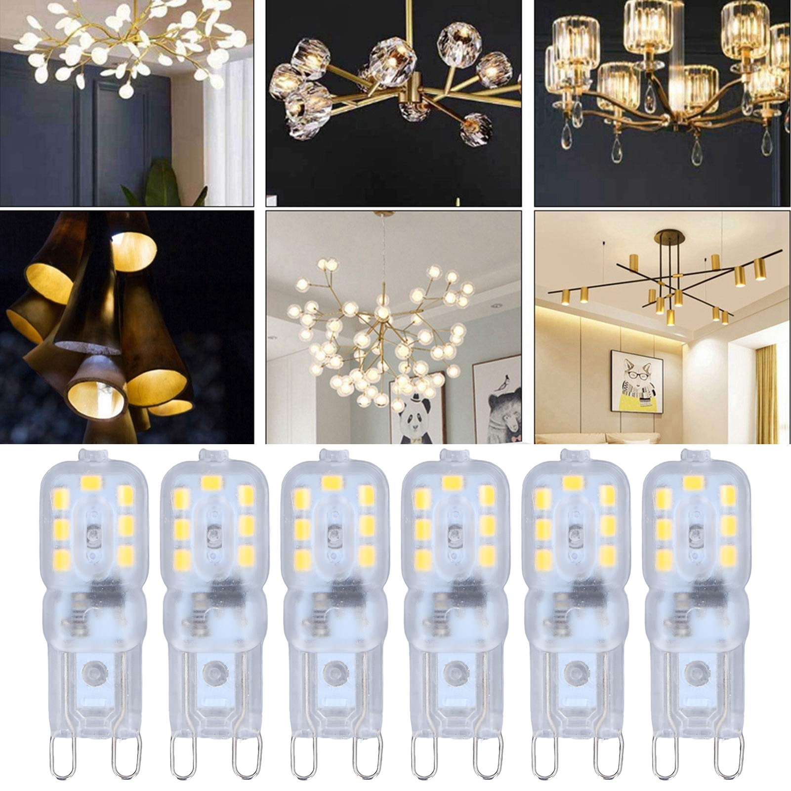 G9 3w/14led/2835 Dimmbare Glühbirnen Für Pendelleuchten, Deckenleuchten, Wandleuchten Und Tischlampen (insgesamt 6 Glühbirnen, Natürliches Licht 110v).