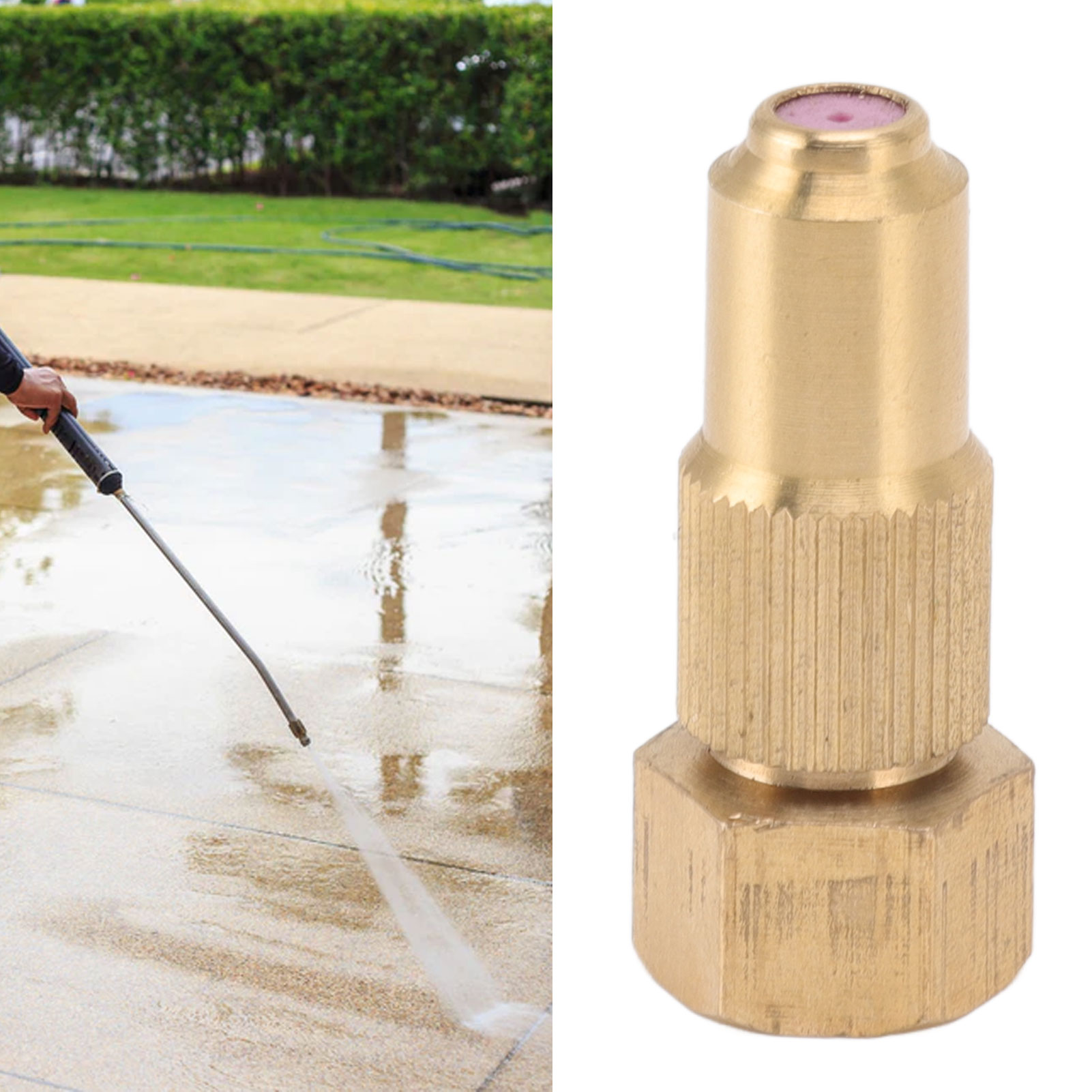Ferngesteuertes, Pneumatisch Angetriebenes Hochdrucksprühgerät Mit G3/8-innengewinde, Motorisiertem Zerstäuber, Hochdruckwasserpumpe, Messing-keramik-düse Und 1,2 Mm Wasserauslass.